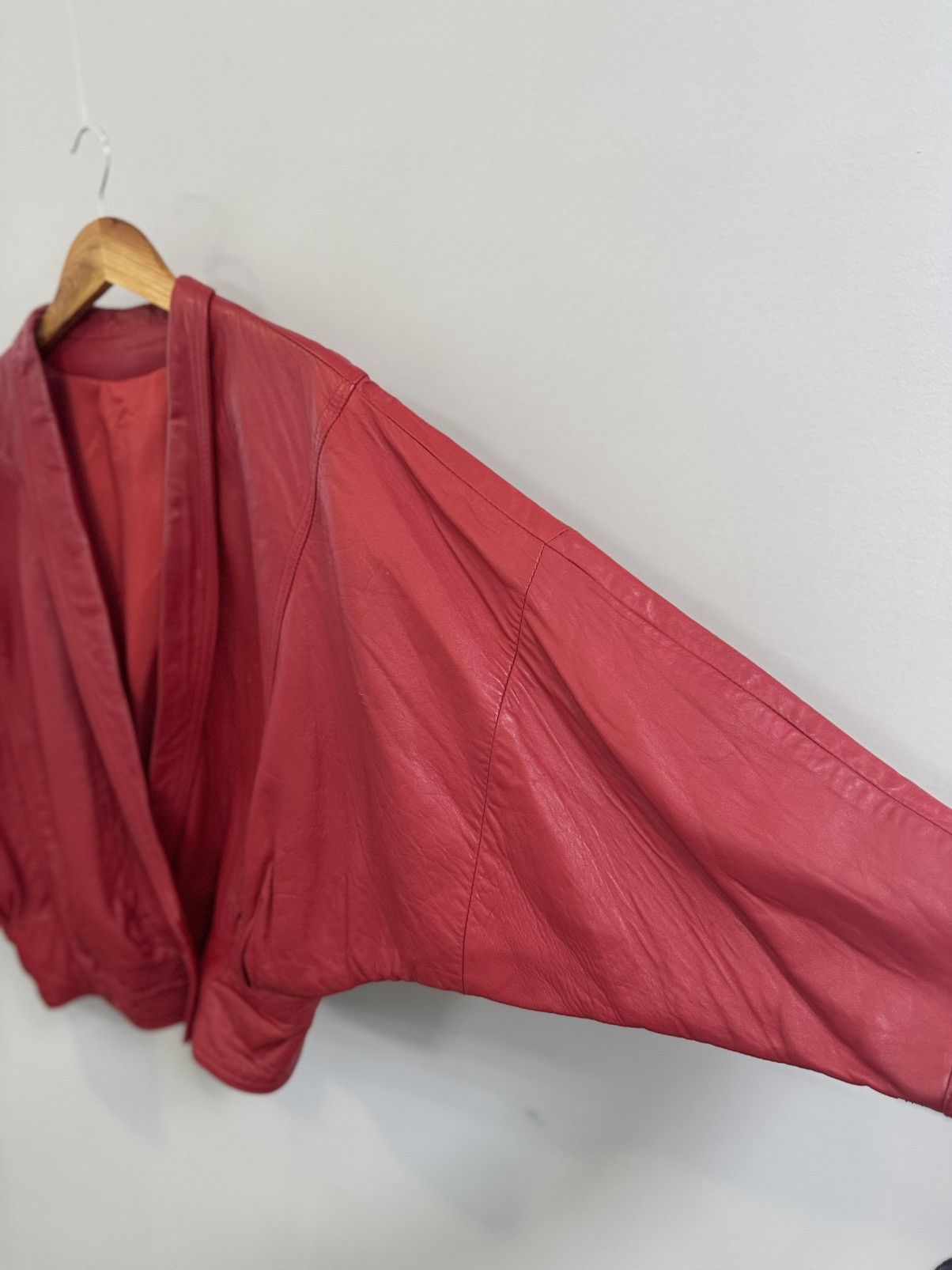 Vintage RED LEATHER JACKET RARE STREETWEAR Size US S / EU 44-46 / 1 - 11 Thumbnail