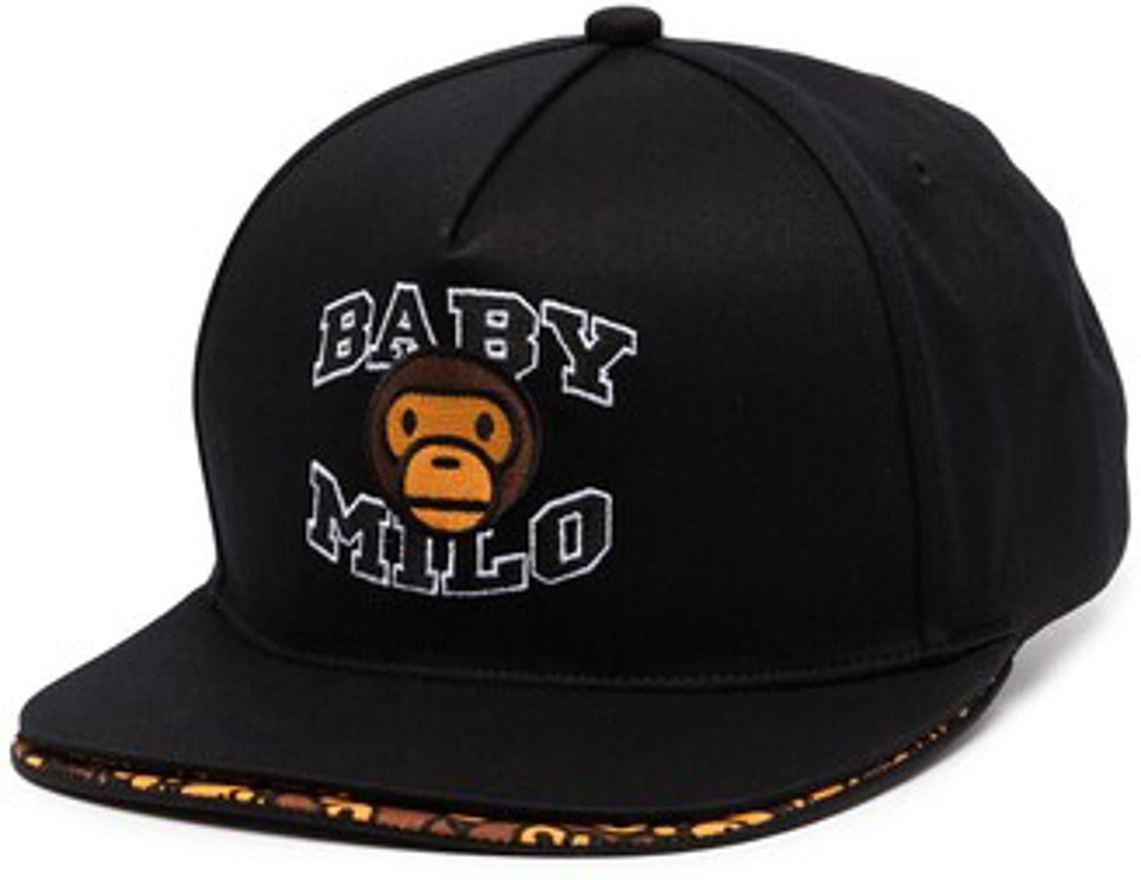 Bape BAPE x Baby Milo Snapback Hat w/ Double Brim Black All-Over Size ONE SIZE - 3 Thumbnail
