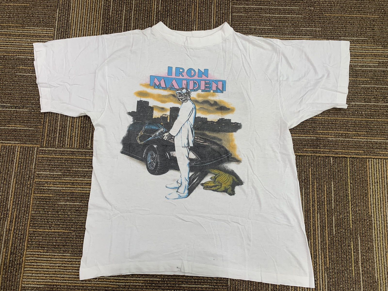 Band Tees × Vintage VTG 80s IRON MAIDEN FLORIDA TOUR BAND SHIRT Size US L / EU 52-54 / 3 - 1 Thumbnail