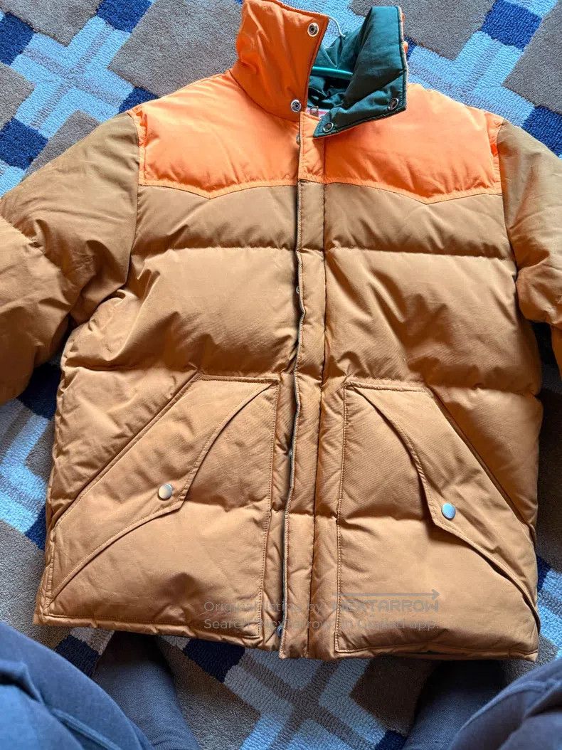 Kenzo Kenzo Patchwork Puffer Jacket, Brown + Orange, Collar Dark Size US S / EU 44-46 / 1 - 2 Thumbnail