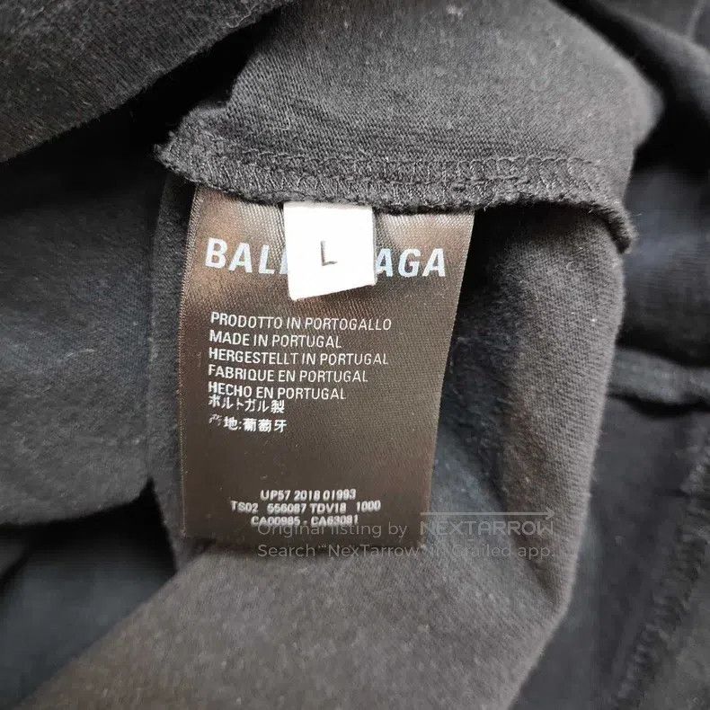 Balenciaga Balenciaga Black Short Sleeve T-Shirt Size L Size US L / EU 52-54 / 3 - 5 Thumbnail