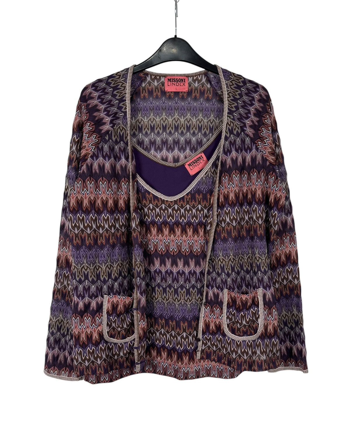 Missoni Missoni Knit Skirt Suit 3 Peace Cardigan Tank Top size L Size L / US 10 / IT 46 - 8 Thumbnail