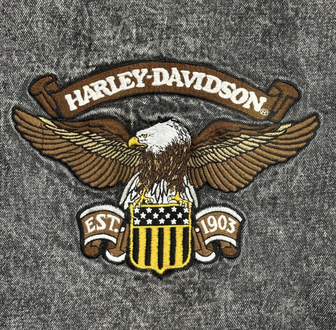 Harley Davidson Harley Davidson Eagle Back Crest Denim Jacket Size US L / EU 52-54 / 3 - 2 Thumbnail