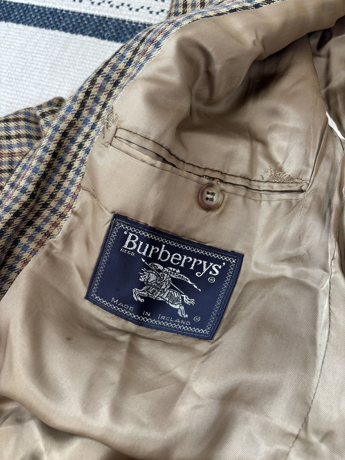 Burberry Burberry vintage blazer old money elegant linen luxury Size 52R - 8 Thumbnail