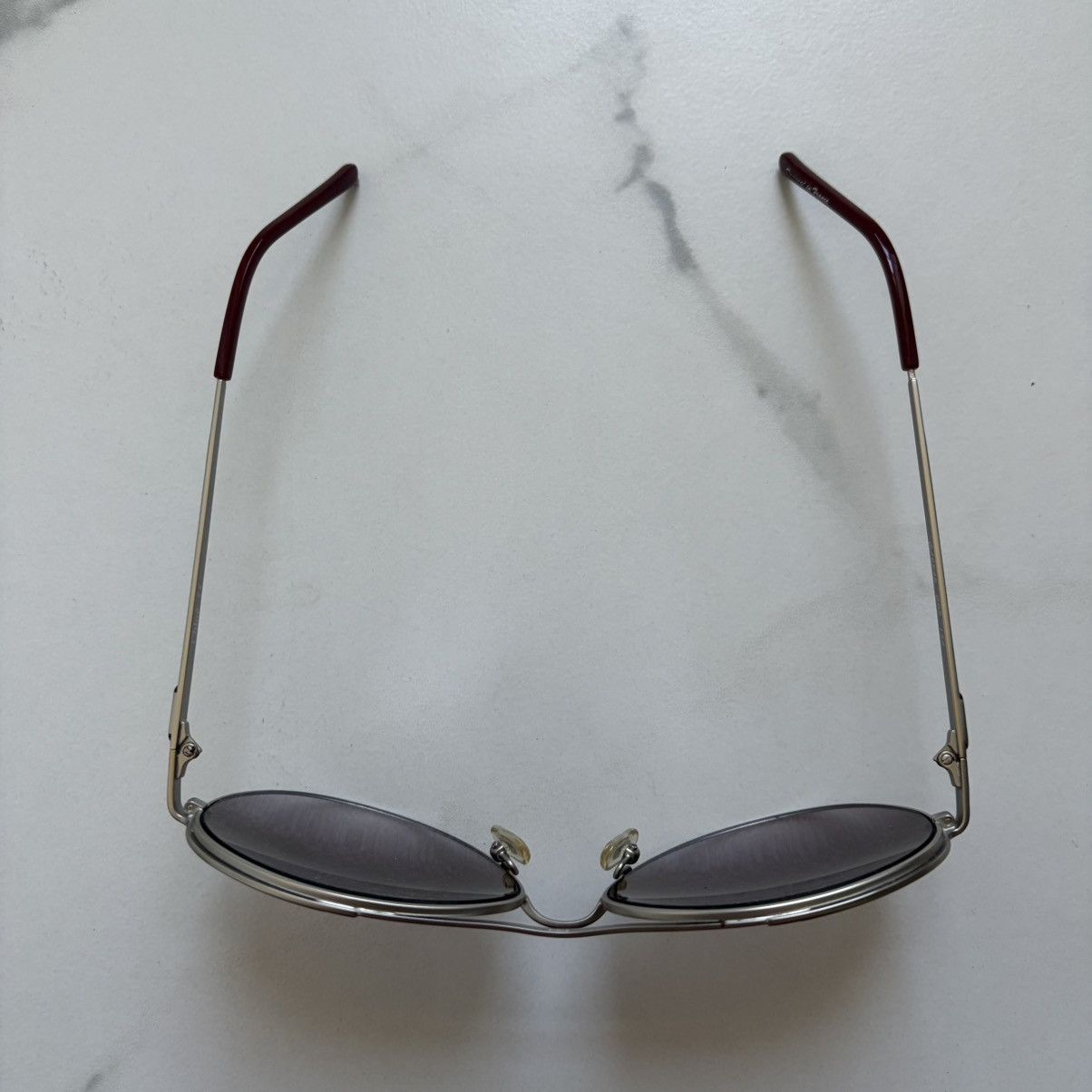 Chloe Chloé CL2245 Aviator Sunglasses Silver Burgundy Red Gradient Size ONE SIZE - 3 Thumbnail