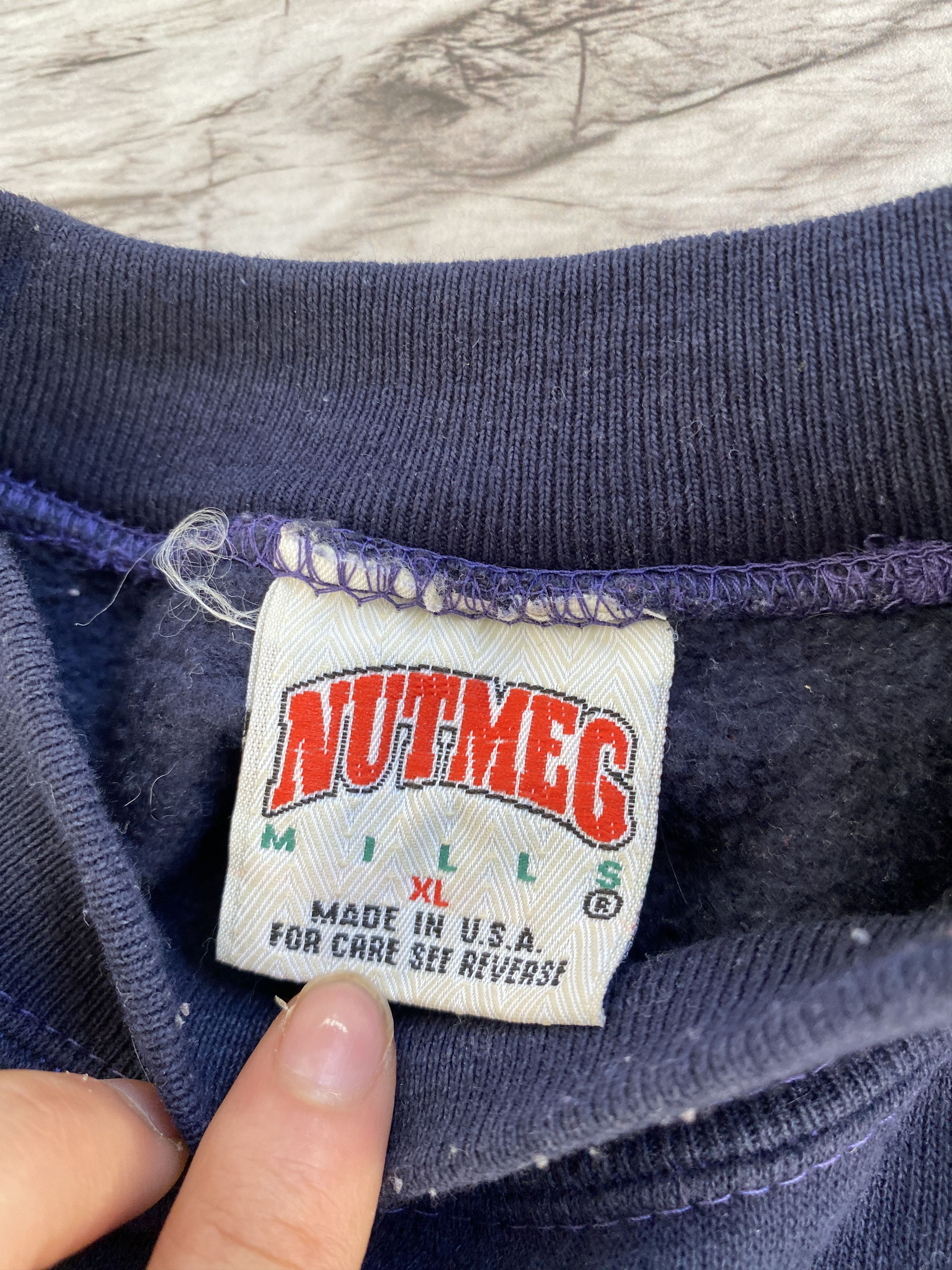 Vintage Vintage 90s Notre Dame University Sweatshirt Big Logo Boxy Size US L / EU 52-54 / 3 - 5 Thumbnail