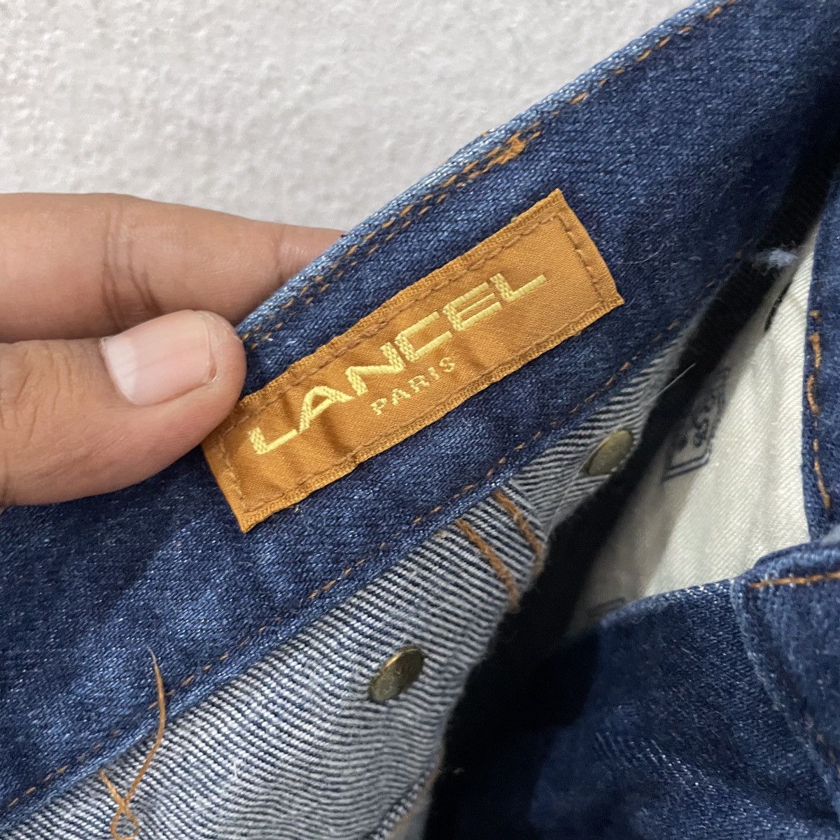 Lancel Vintage Lancel Spellout Logo Denim Jeans Size US 35 - 5 Thumbnail