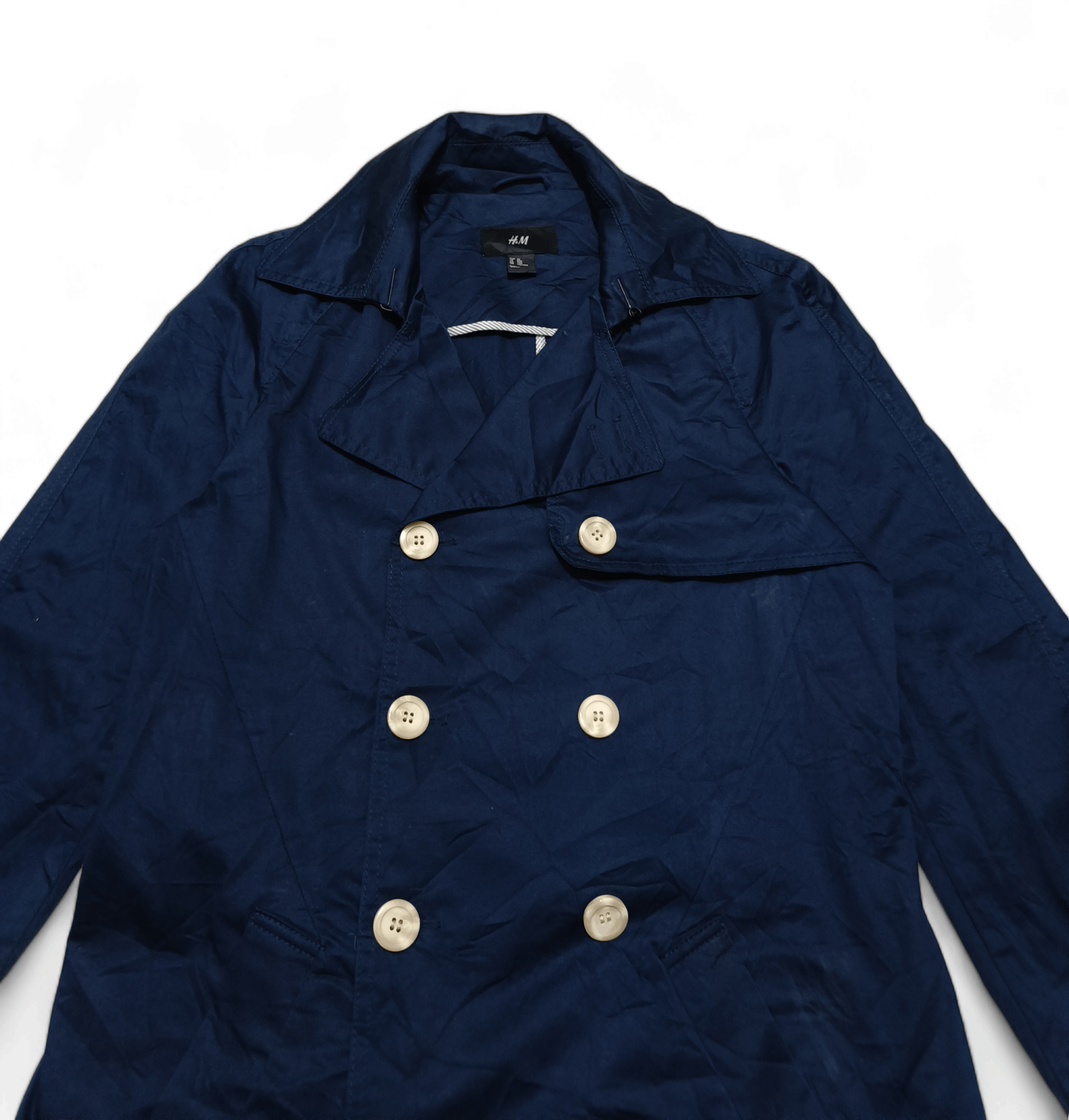 Other H&M Women's Navy Trench Coat Size XS / US 0-2 / IT 36-38 - 5 Thumbnail