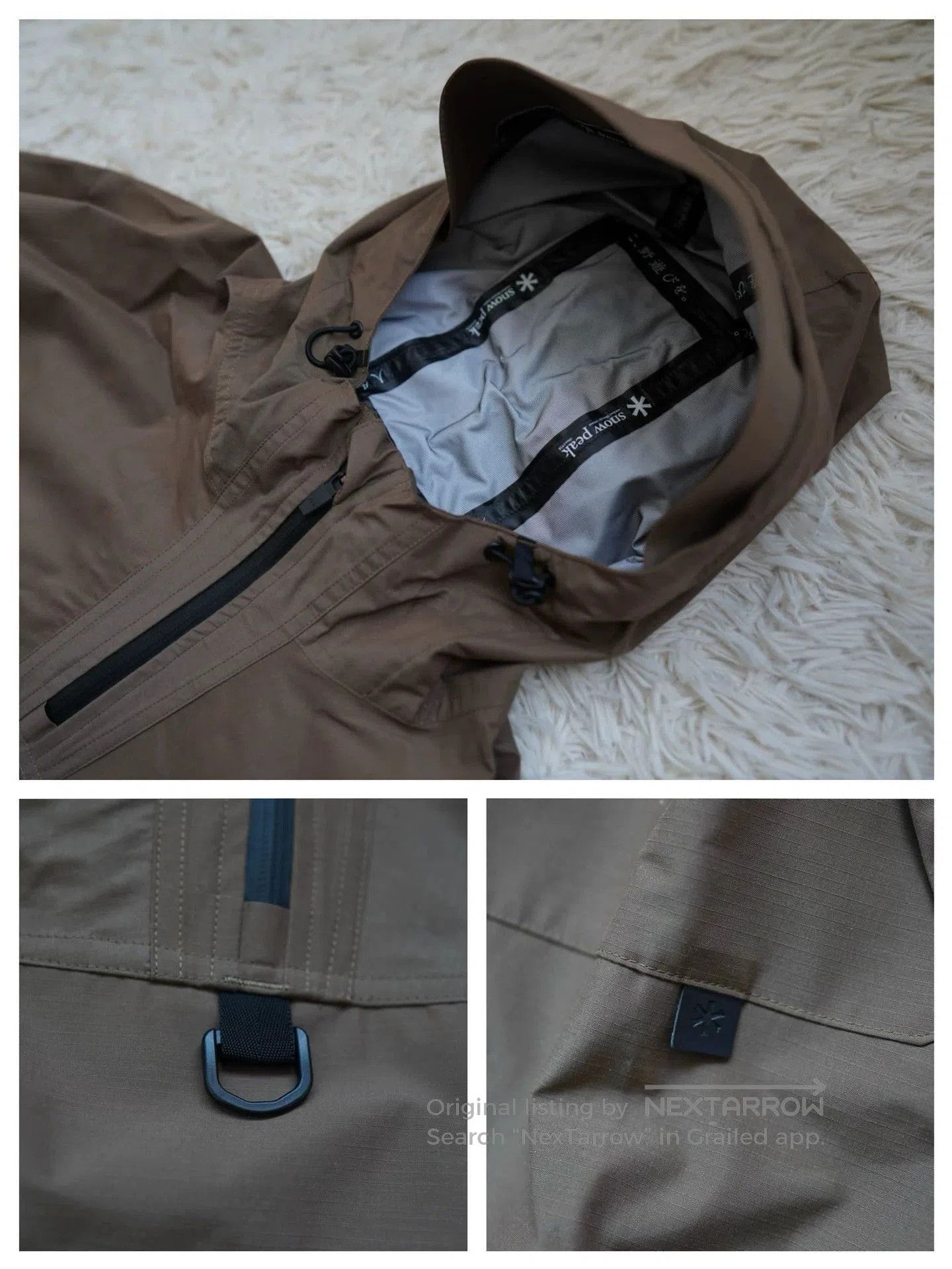Snow Peak Brown Hooded Windbreaker Jacket Size M. Size US M / EU 48-50 / 2 - 7 Thumbnail