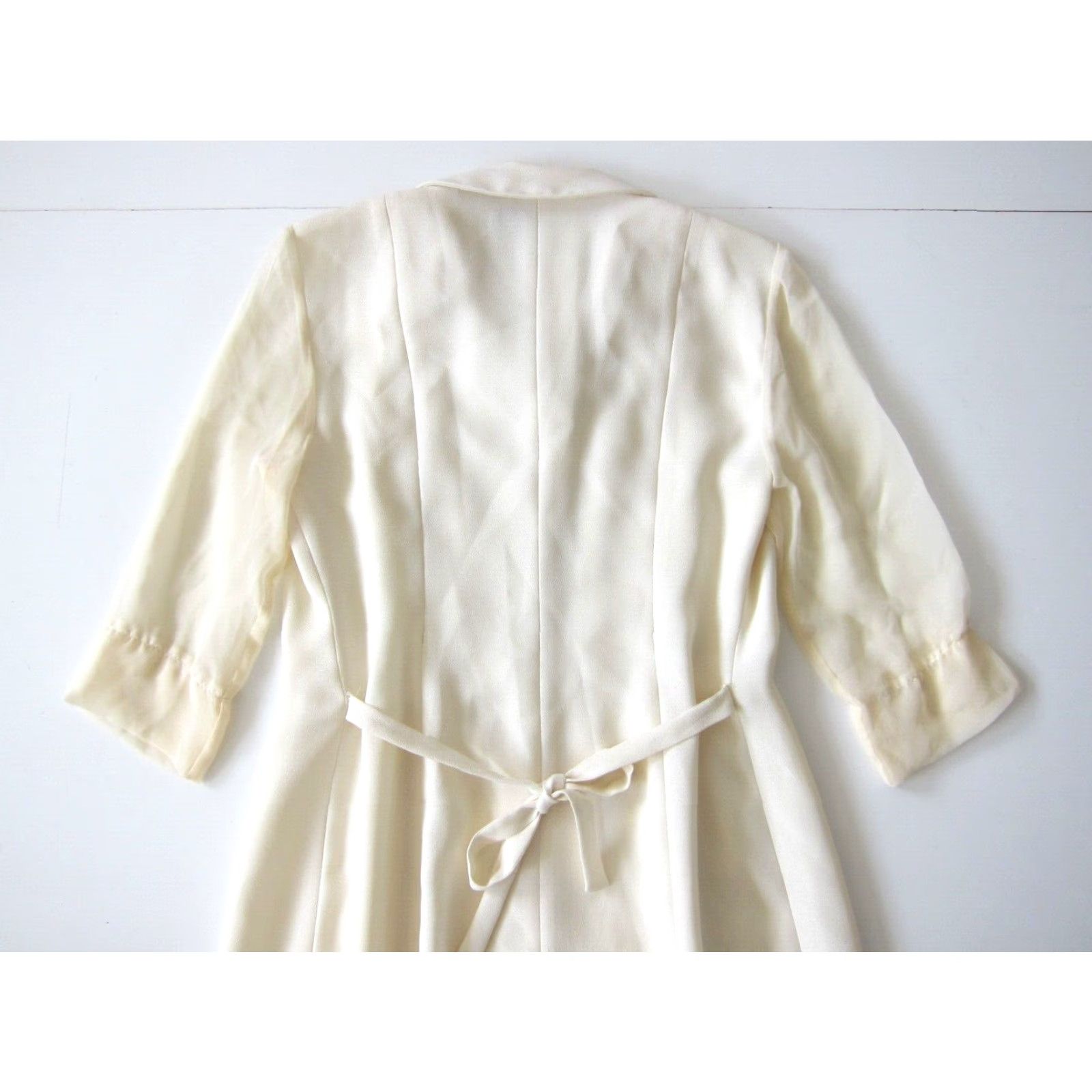 Vintage VINTAGE Cynthia Howie Maggy Boutique Shirt Dress 4/S Ivory Lace Embroidered Button Down Midi Shirt Dress Womens Size S / US 4 / IT 40 - 6 Thumbnail