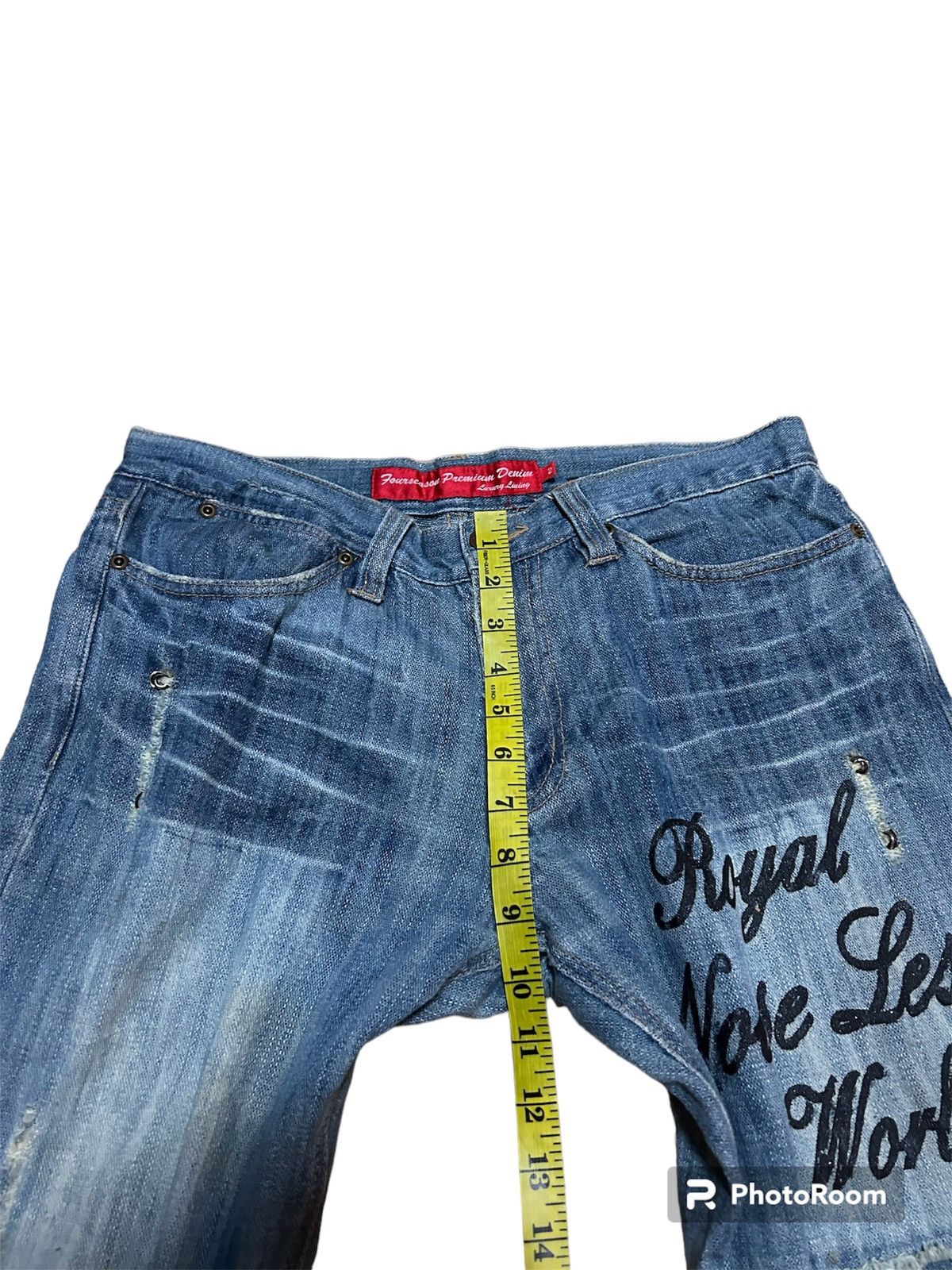 If Six Was Nine × Japanese Brand 💥 FOURSEASON DIRTY JEWEL DISTRESSED JEANS🔥🔥 Size US 32 / EU 48 - 9 Thumbnail