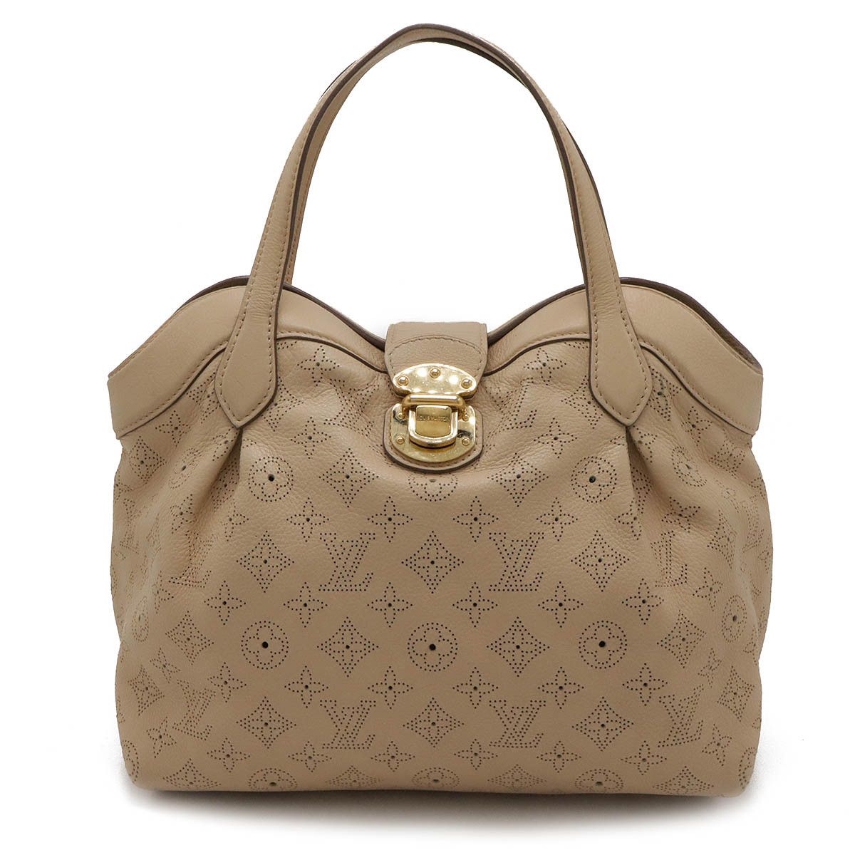 Louis Vuitton Louis Vuitton Mahina Seals Pm Handbag M93818 Leather Tote Bag M93818 in Beige, Women's