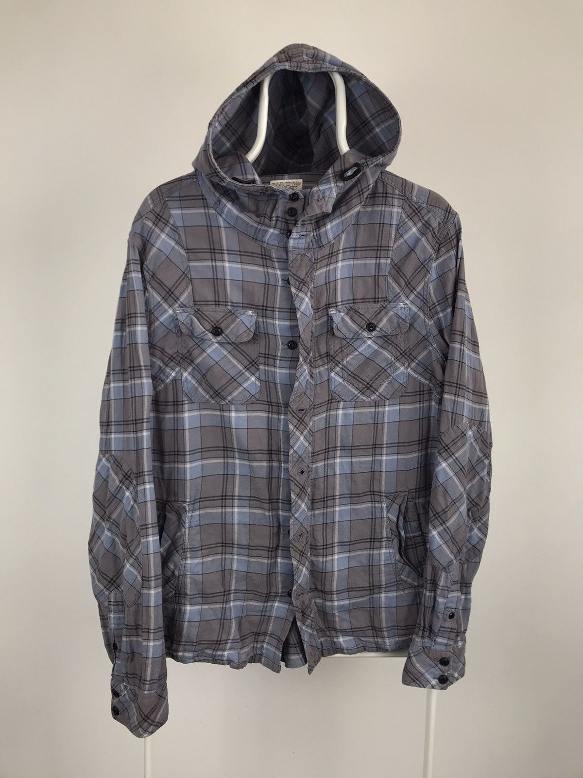 Allsaints All Saints Spitalfields Conscription Hooded Shirt Size US L / EU 52-54 / 3 - 1 Thumbnail