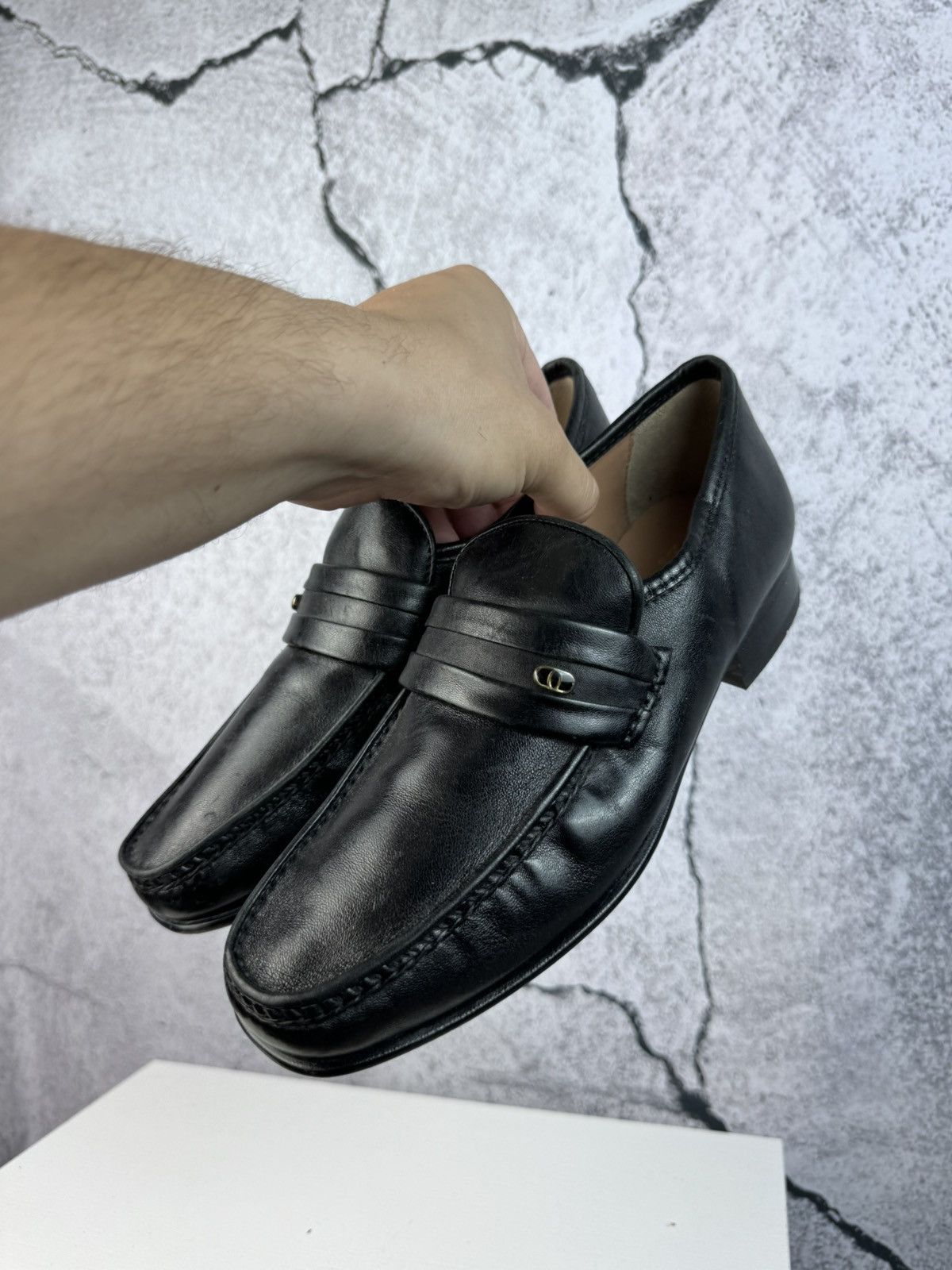 image of Mark Spencer x Vintage M&s Loafers Slim On Shoes in Rich Brown, Men's (Size 8)
