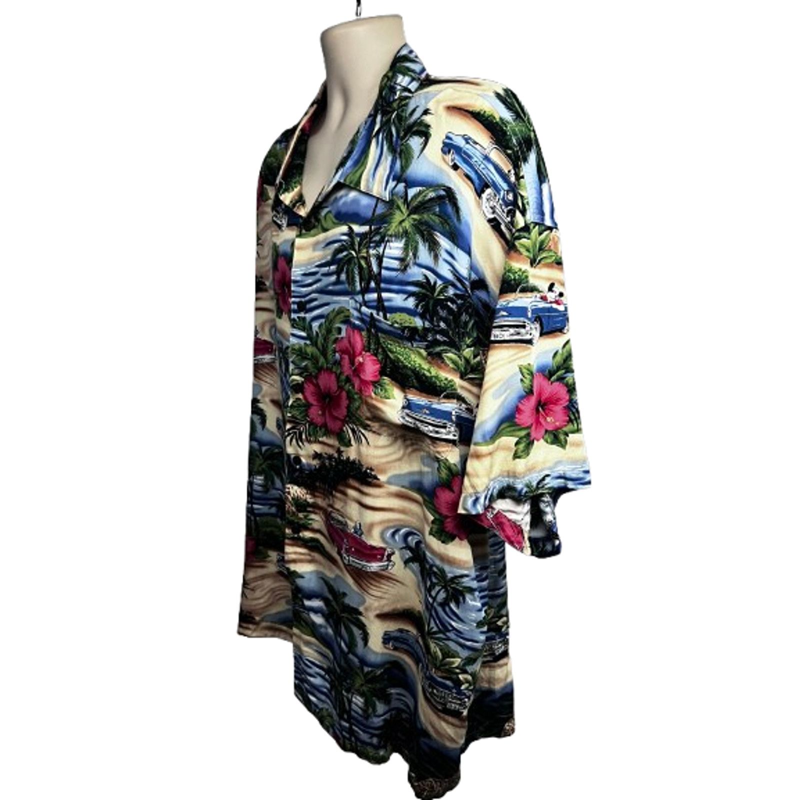 Big Dogs Big Dogs Vintage Hawaiian Floral Button Up Shirt 3X Pocket Size US XXL / EU 58 / 5 - 3 Thumbnail