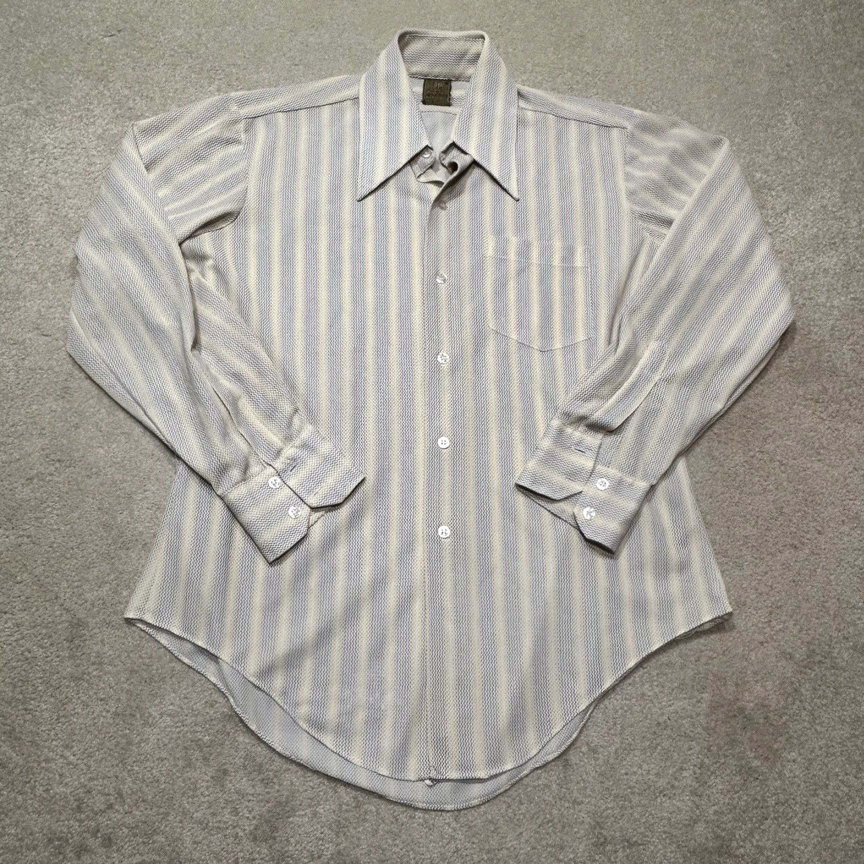 Vintage VINTAGE Jandy Place Button Up Shirt Mens L Yellow Dagger Collar Disco 1970s Long Sleeve Polyester Shirt Mens L Womens? Size US L / EU 52-54 / 3 - 2 Thumbnail