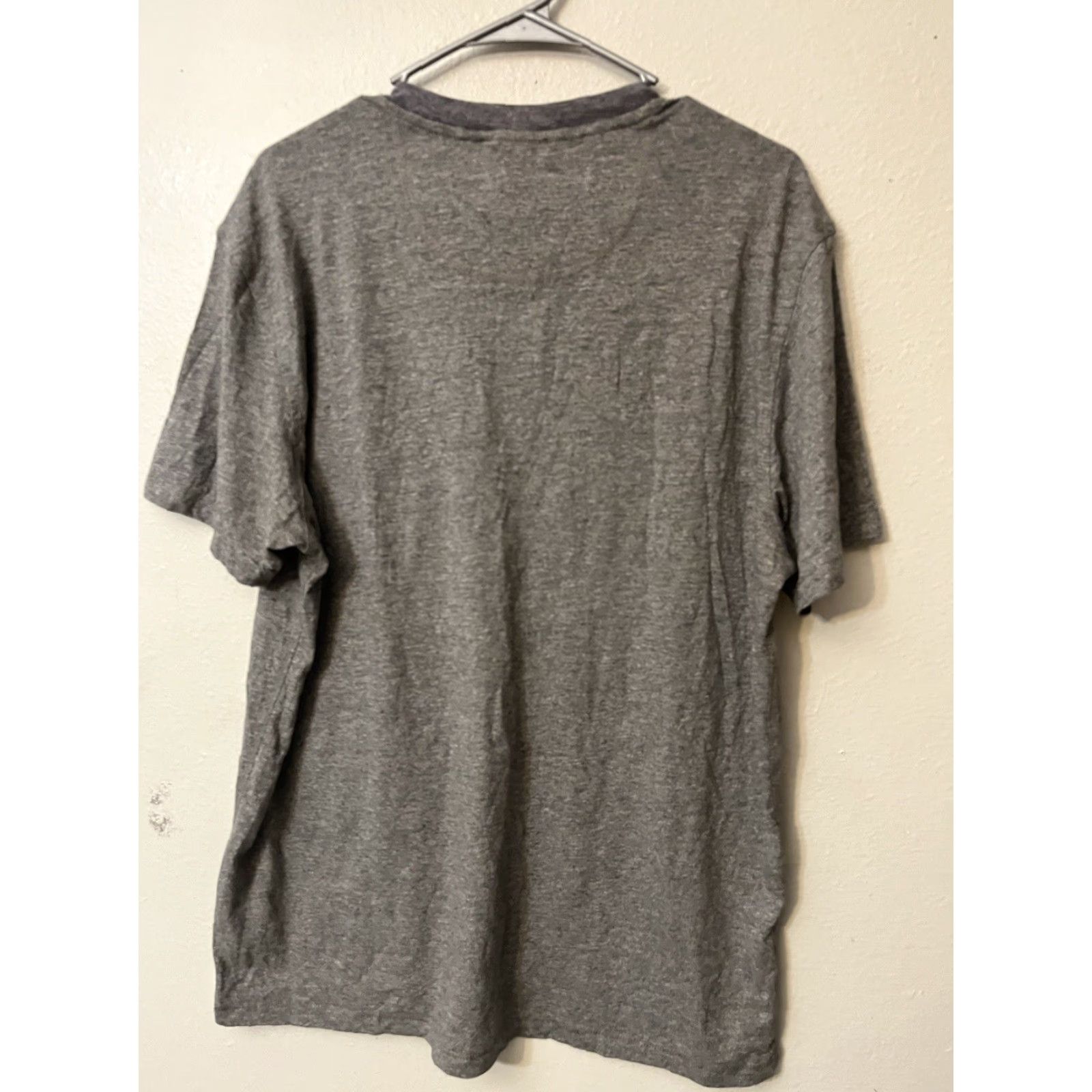 PD&C PD&C Men’s XL T-Shirt Henley Heather Gray Solid Short Sleeve Regular Fit Cotton Jersey Size US XL / EU 56 / 4 - 3 Thumbnail