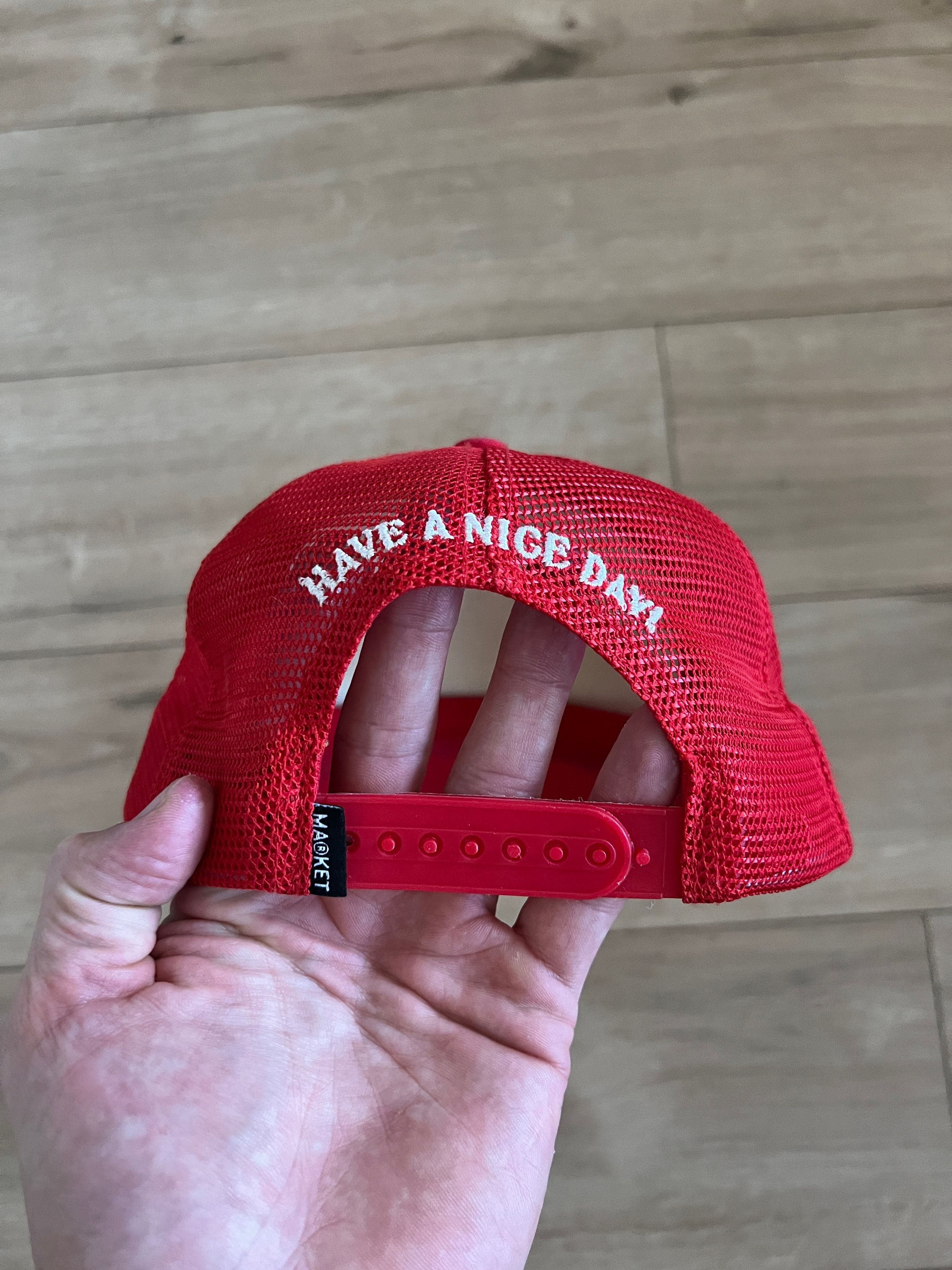 Market Market Red Rhinestone Mesh Trucker Hat – OS Size ONE SIZE - 2 Thumbnail