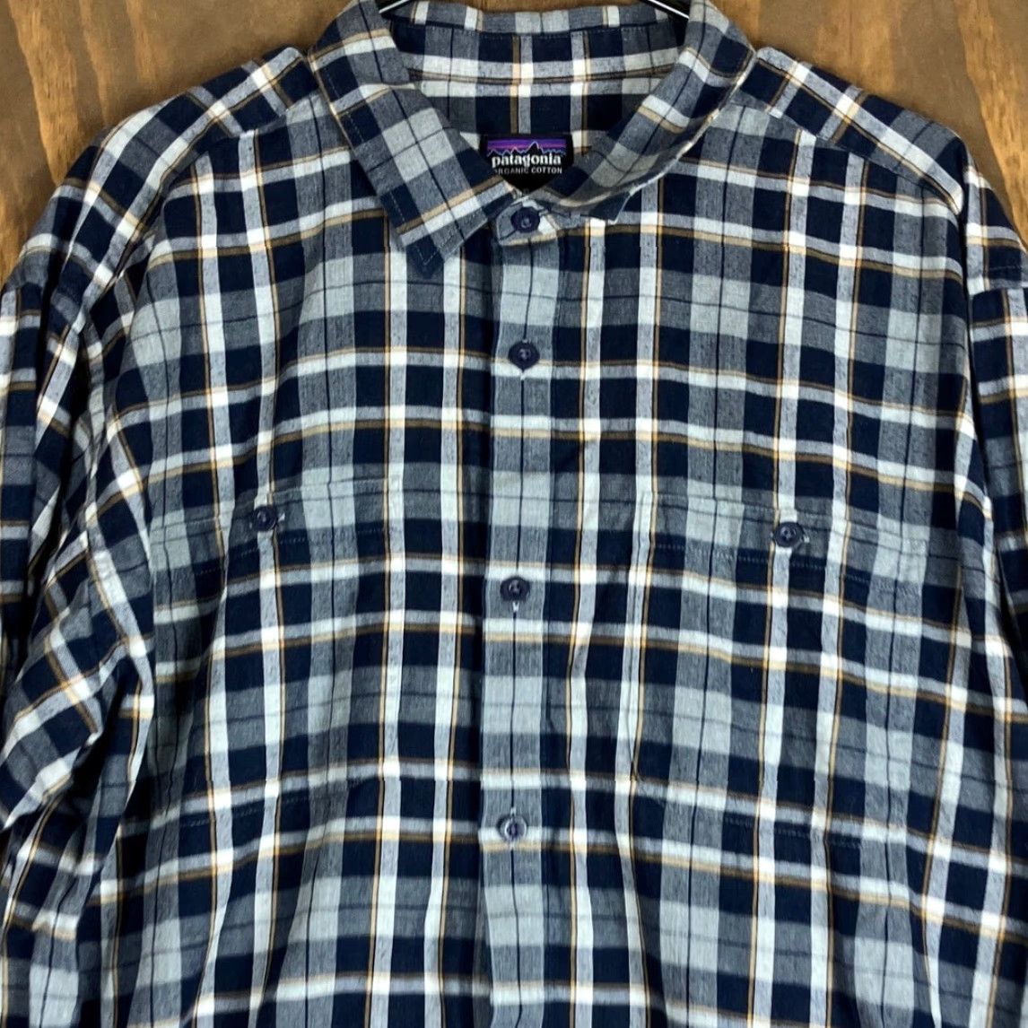 Patagonia Patagonia Shirt Plaid Multi Tartan Organic Cotton Button-Down XL Mens Blue Flannel Casual Workwear Size US XL / EU 56 / 4 - 2 Thumbnail