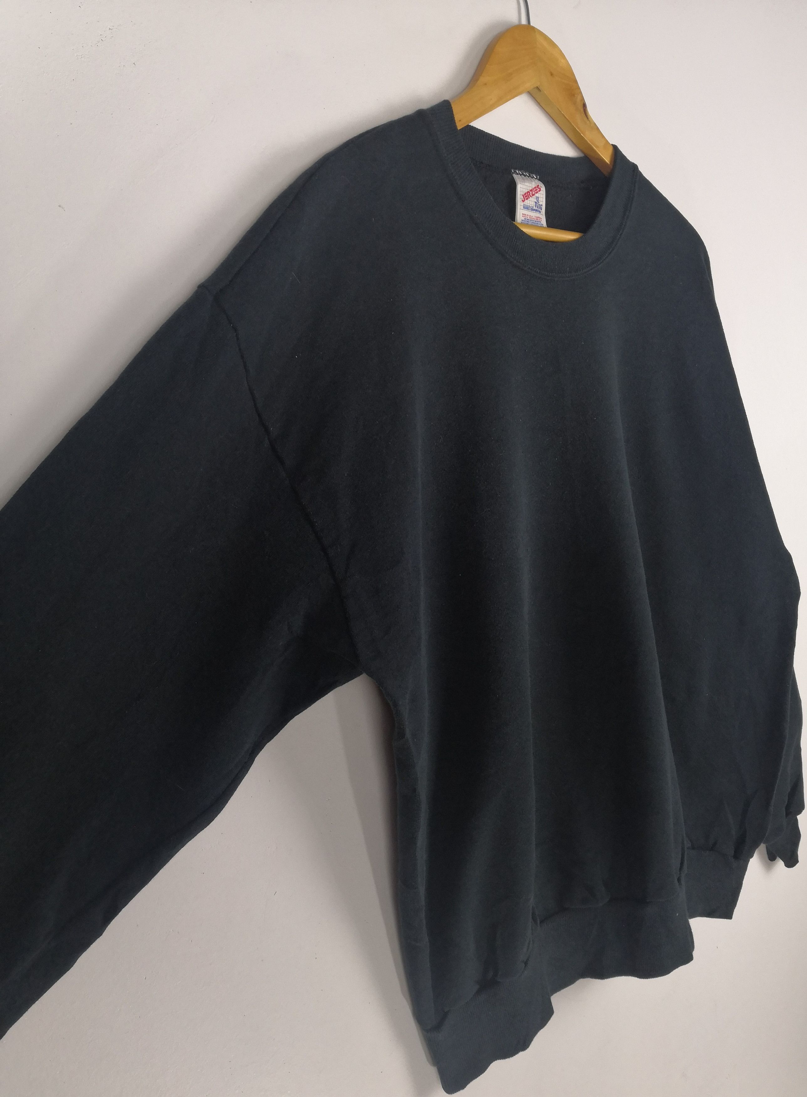 Jerzees Vintage 90s Jerzees Plain Sweatshirt Plain Blank Sweater Size US L / EU 52-54 / 3 - 3 Thumbnail