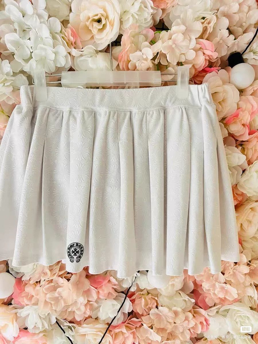 Chrome Hearts Chrome Hearts Tennis Series White Pleated Skirt Size 38" / US 16 / IT 52 - 1 Thumbnail