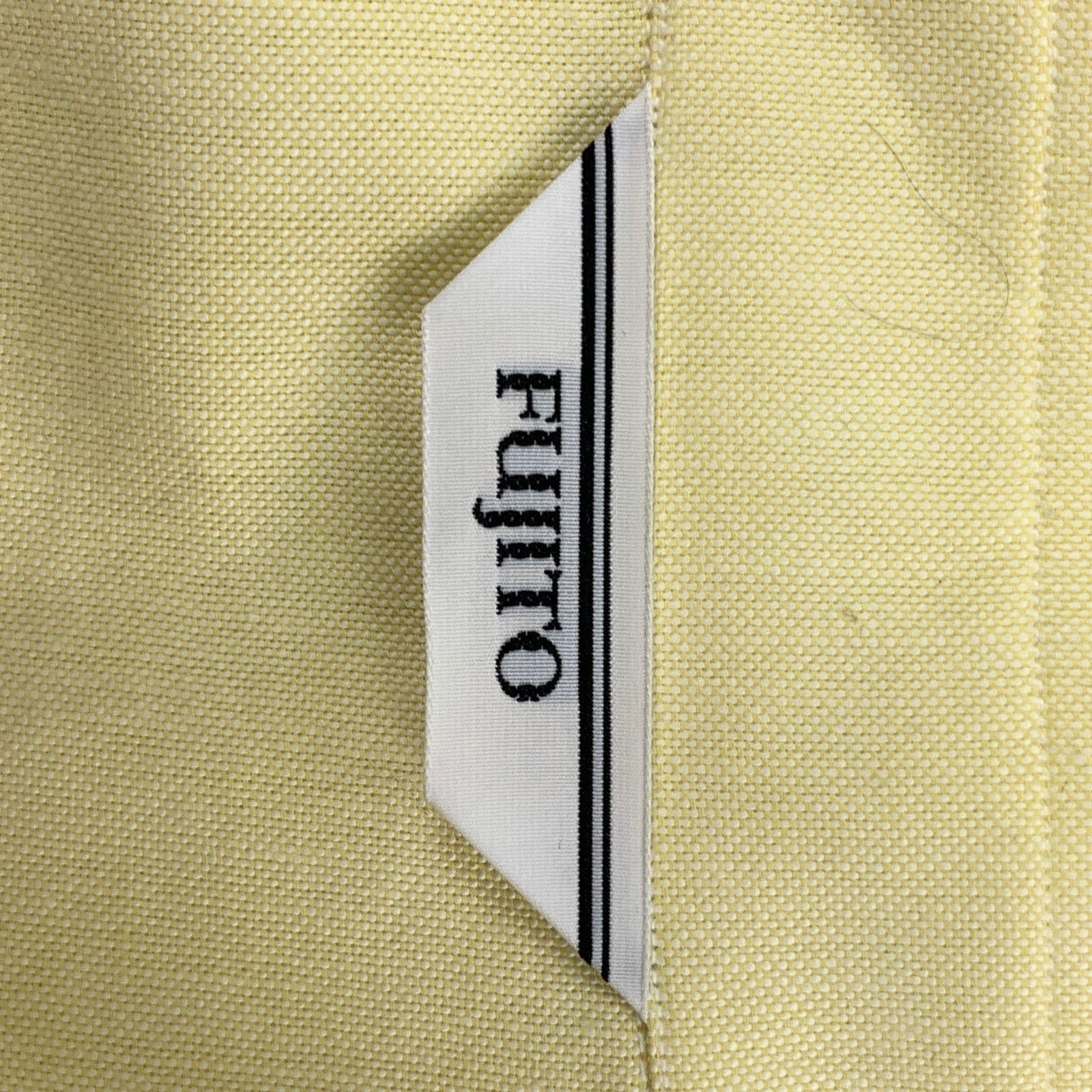Fujito FUJITO Size L Yellow Cotton Button Down Long Sleeve Shirt Size US L / EU 52-54 / 3 - 4 Thumbnail