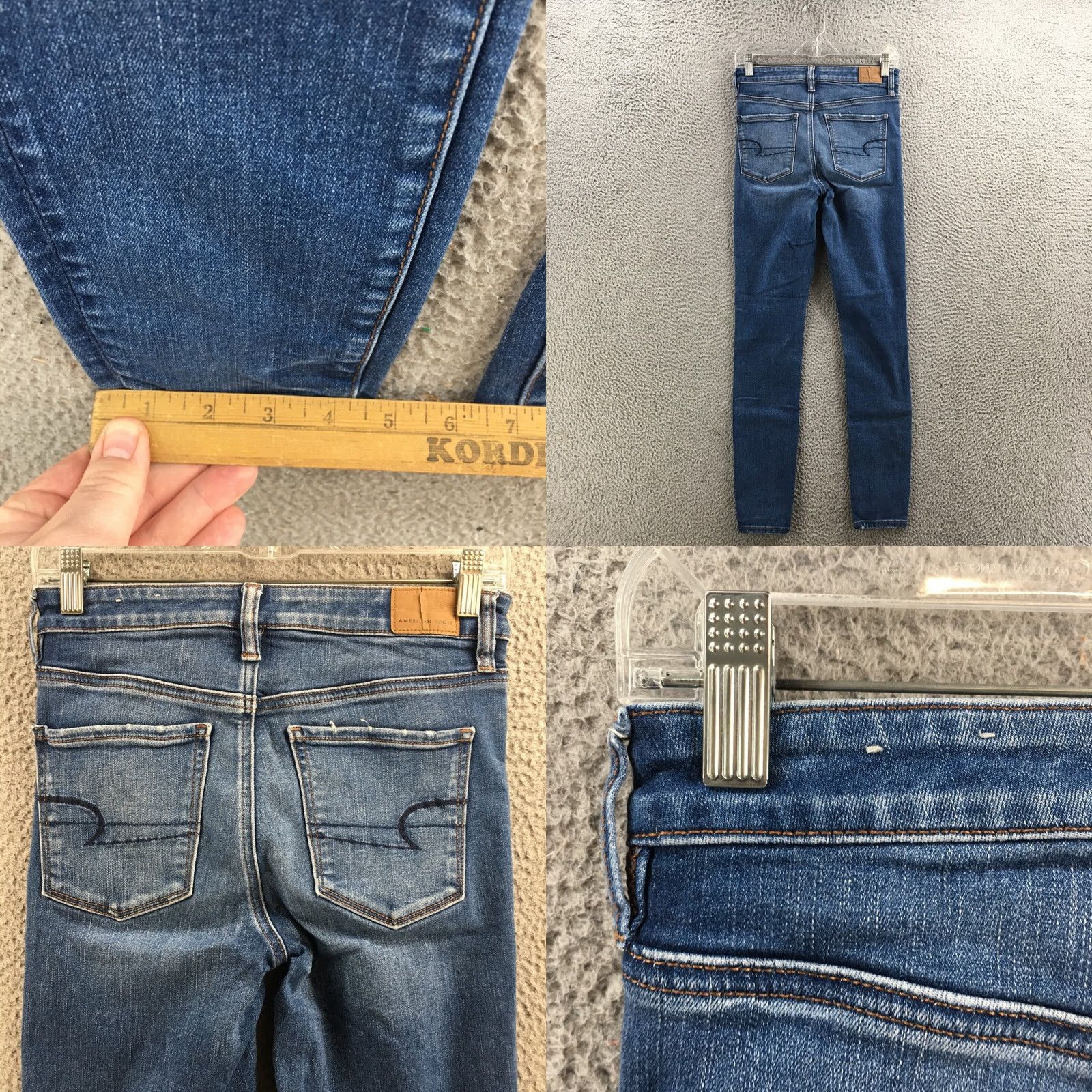 American Eagle Outfitters American Eagle Outfitters Jeans Womens 4 Long Blue Zip Skinny 5-Pocket Denim Slim Cotton Blend Stretch Modern 30 in Inseam Mens? Size 27" / US 4 / IT 40 - 9 Thumbnail
