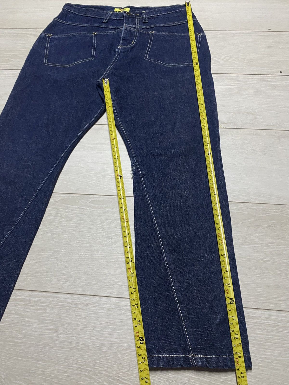 Issey Miyake Vintage Mili-mili Bush Pant Skinny Denim Size US 33 - 10 Thumbnail
