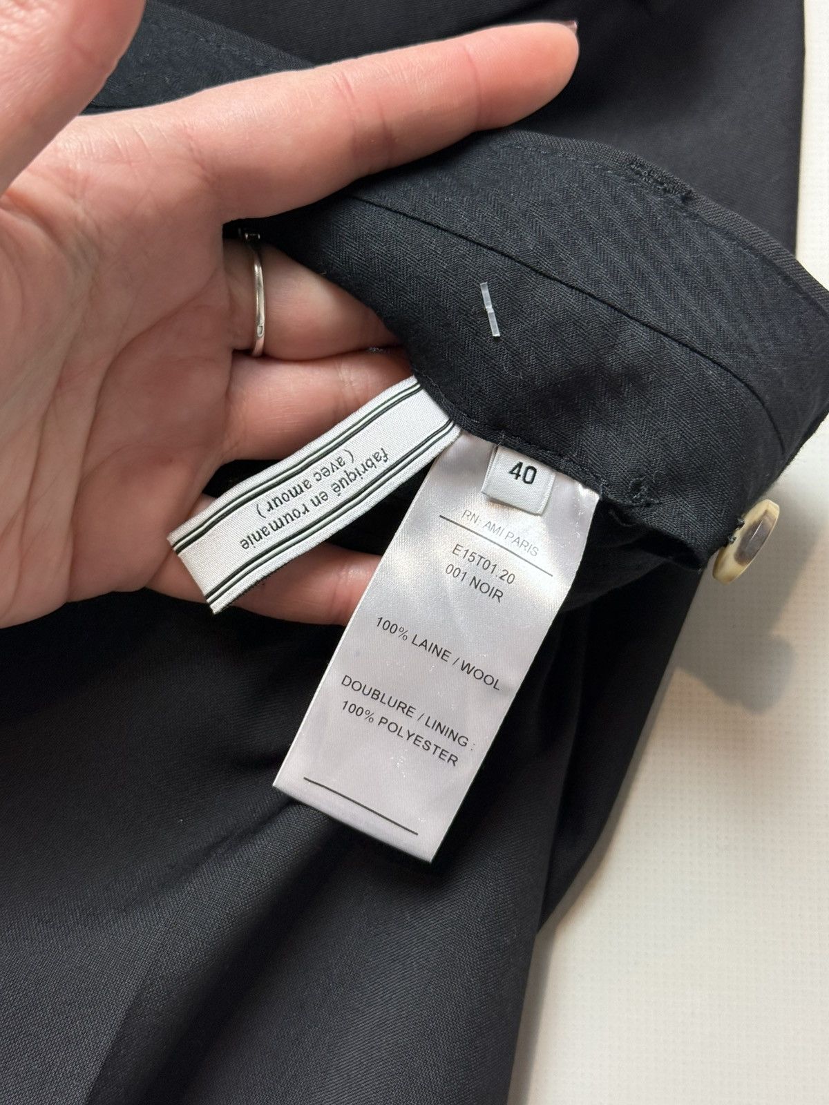 AMI Ami Alexandre Mattiussi Ladies Wool Dress Pants Trousers Size 27" / US 4 / IT 40 - 12 Thumbnail