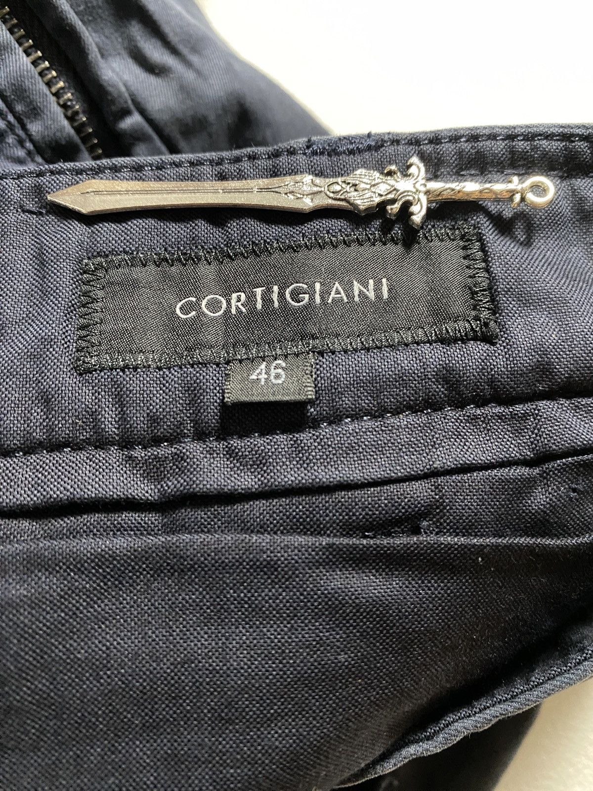 Cortigiani Cortigiani Mens Blue Navy Made In Italy Multi Pocket Size US 31 - 12 Thumbnail