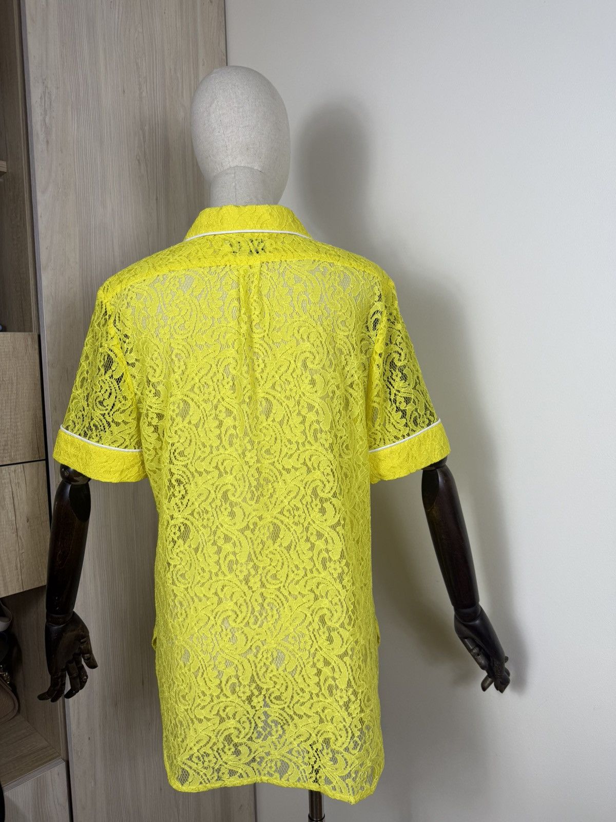 Essentiel Antwerp Essentiel Antwerp Neon Yellow Lace Shirt – Size 38 (S/M) Size S / US 4 / IT 40 - 4 Thumbnail