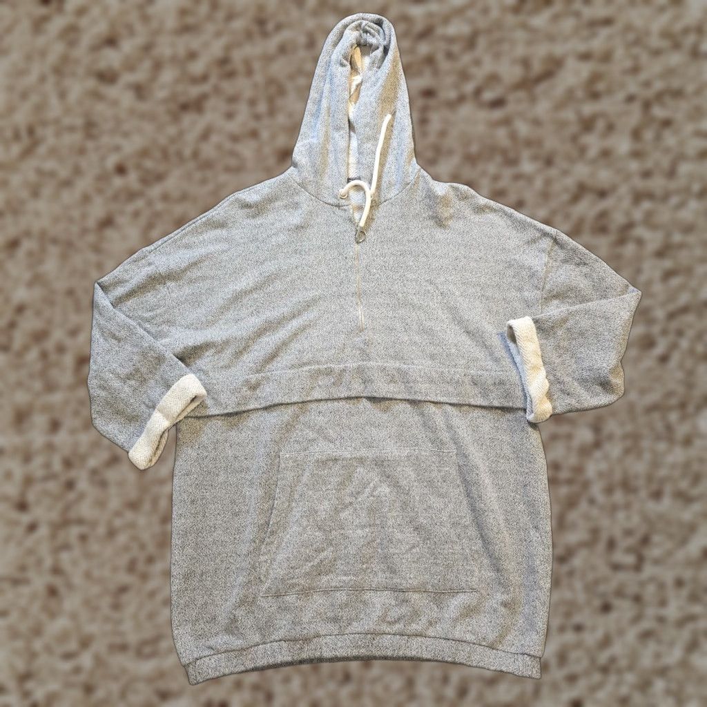 Zara Zara Sweater Womens Size S Gray Hoodie Pockets Dress Tunic Lounge Casual Pullover Knit Regular 3/4 Sleeve Size S / US 4 / IT 40 - 1 Thumbnail