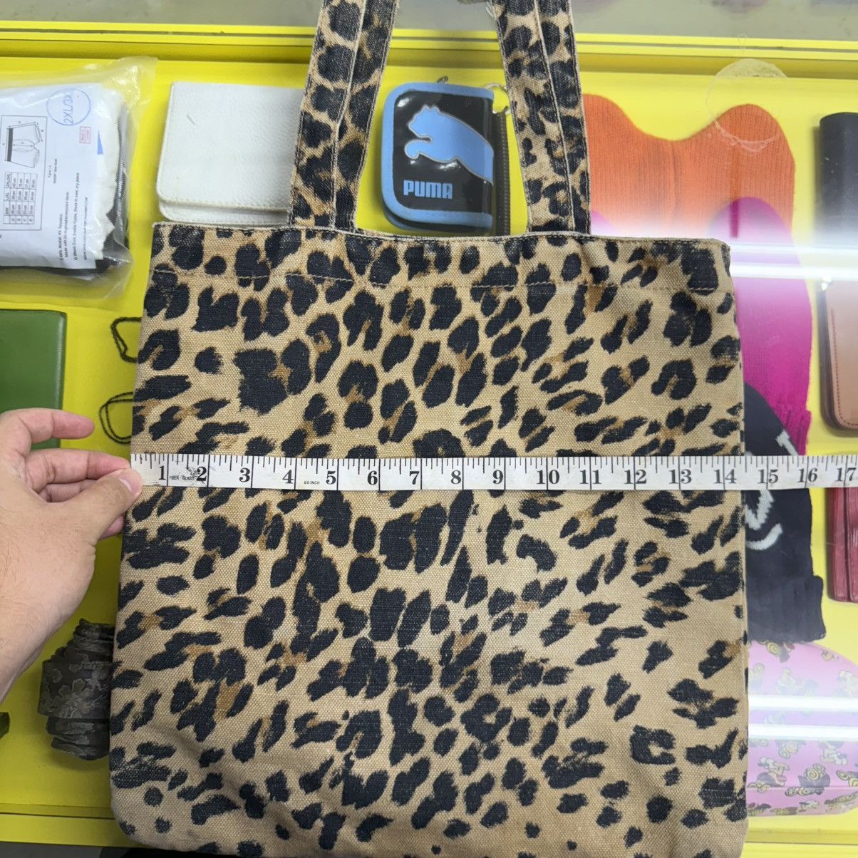 Trussardi Authentic Trussardi Made In Italy Canvas Leopard Tote Bag Size ONE SIZE - 9 Thumbnail