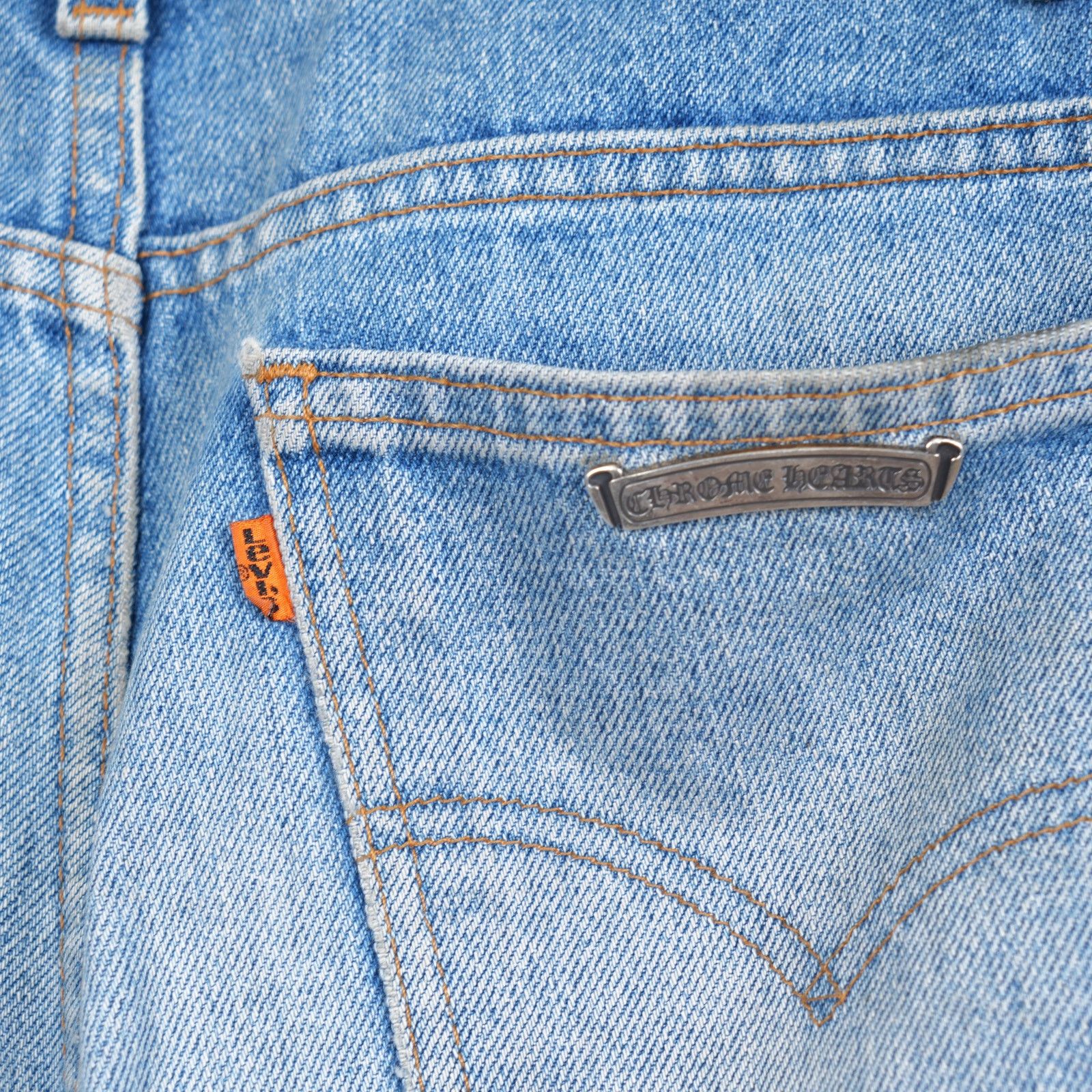 Chrome Hearts CHROME HEARTS ST BARTH'S ORANGE BLUE CHEETAH PATCH LEVI Size US 33 - 7 Thumbnail