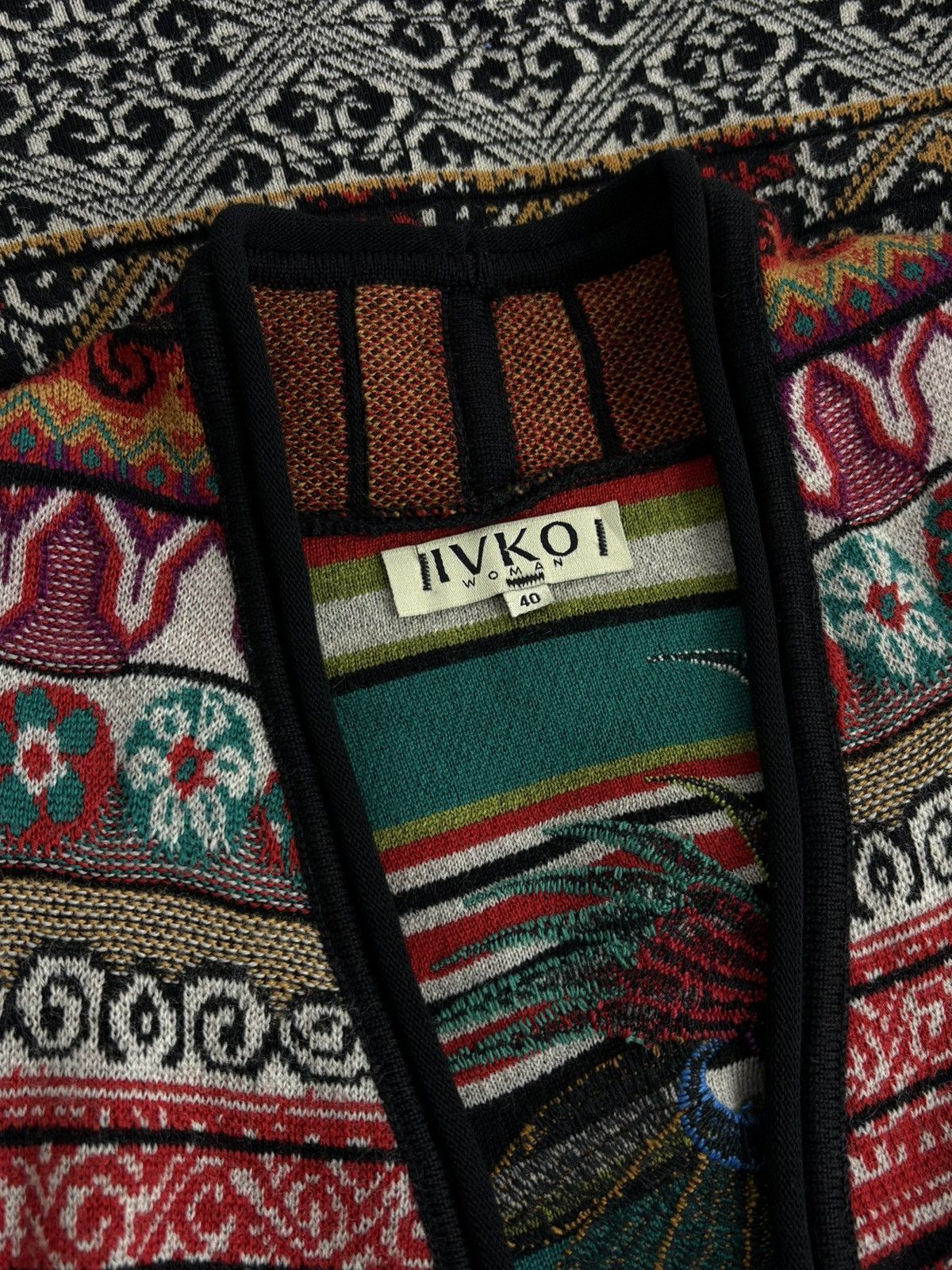 Other Ivko Floral Embroidery Avant Garde Luxury Cardigan Sweater Size S / US 4 / IT 40 - 19 Thumbnail