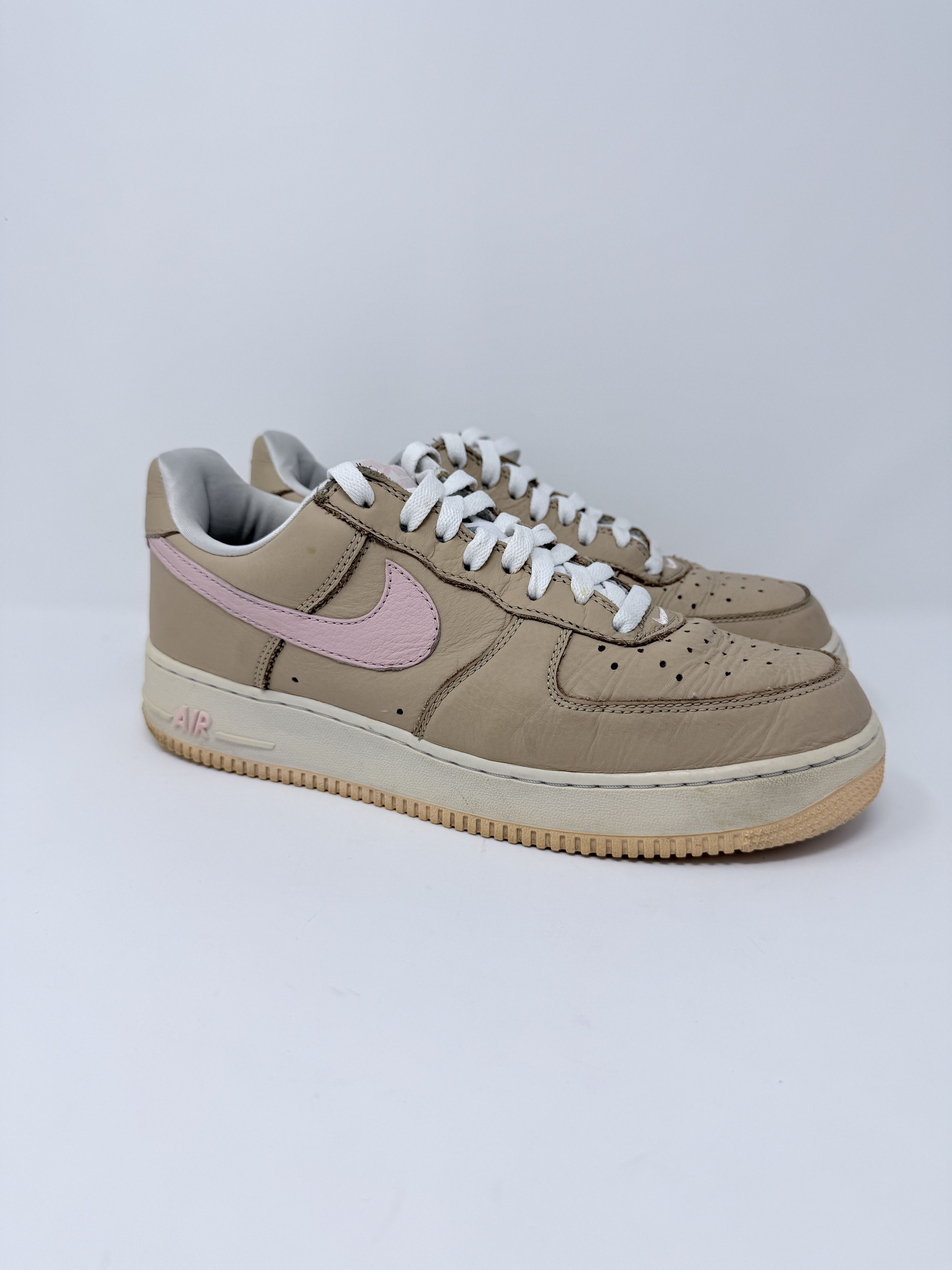 Kith × Nike Kith Nike Air Force 1 Retro Linen Tan Pink 2016 Size US 9 / EU 42 - 1 Thumbnail
