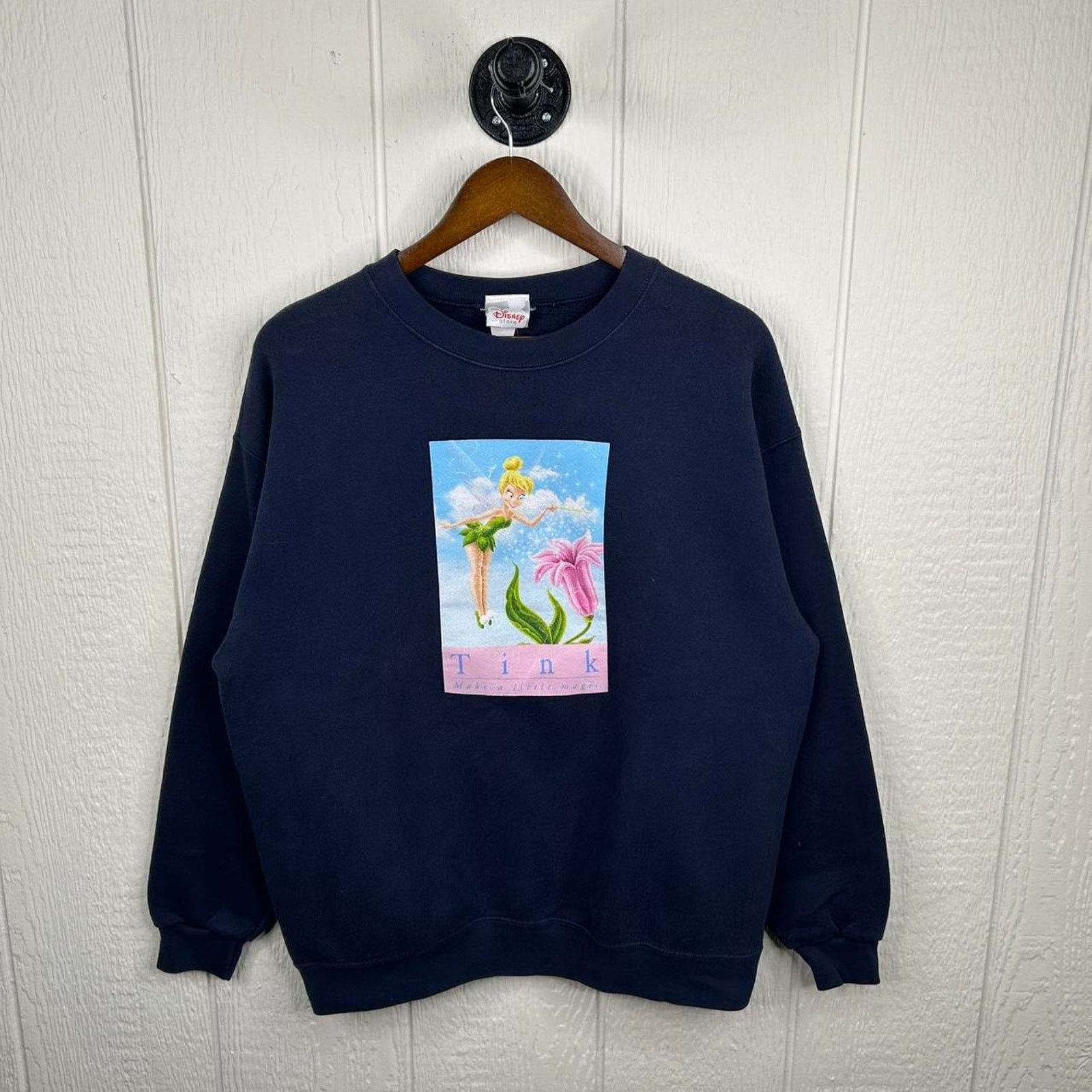 Disney Vintage 90’s Disney Tinker Bell Fairy Crewneck Size Large Size L / US 10 / IT 46 - 1 Thumbnail