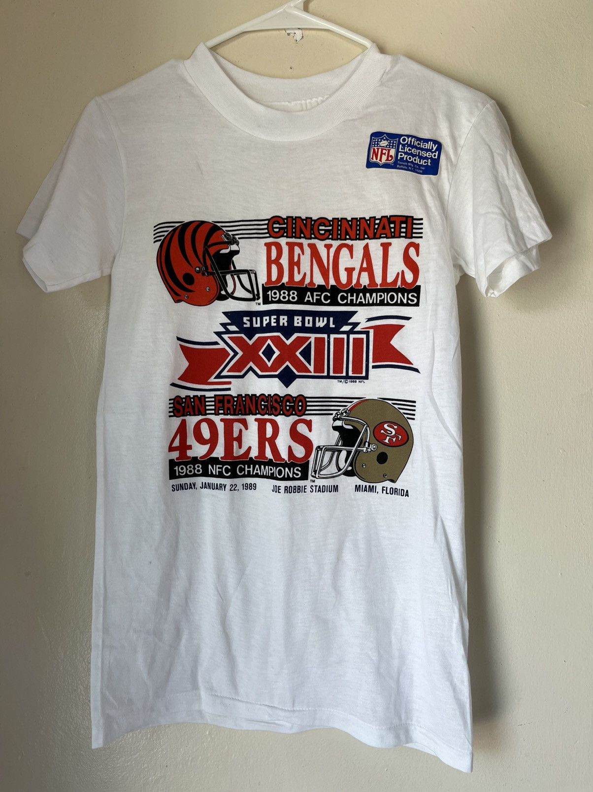 NFL true vintage 1988 single stitch Bengals vs 49ers NFL footbal Size US S / EU 44-46 / 1 - 1 Thumbnail