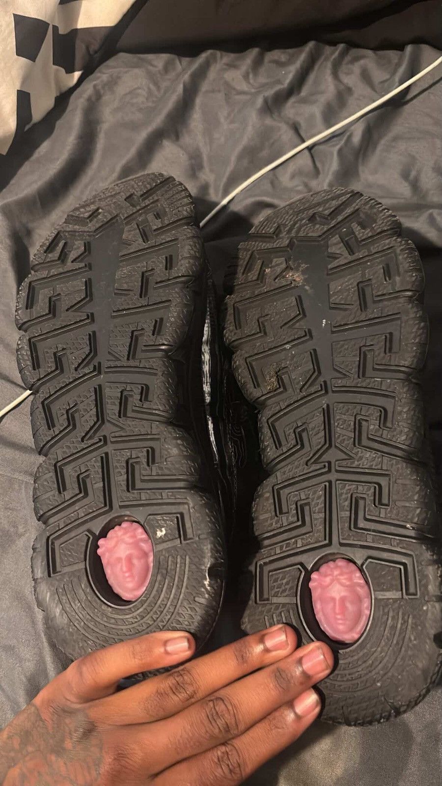 Versace Versace Trigreca black and silver low-top sneakers. Size US 11 / EU 44 - 4 Thumbnail