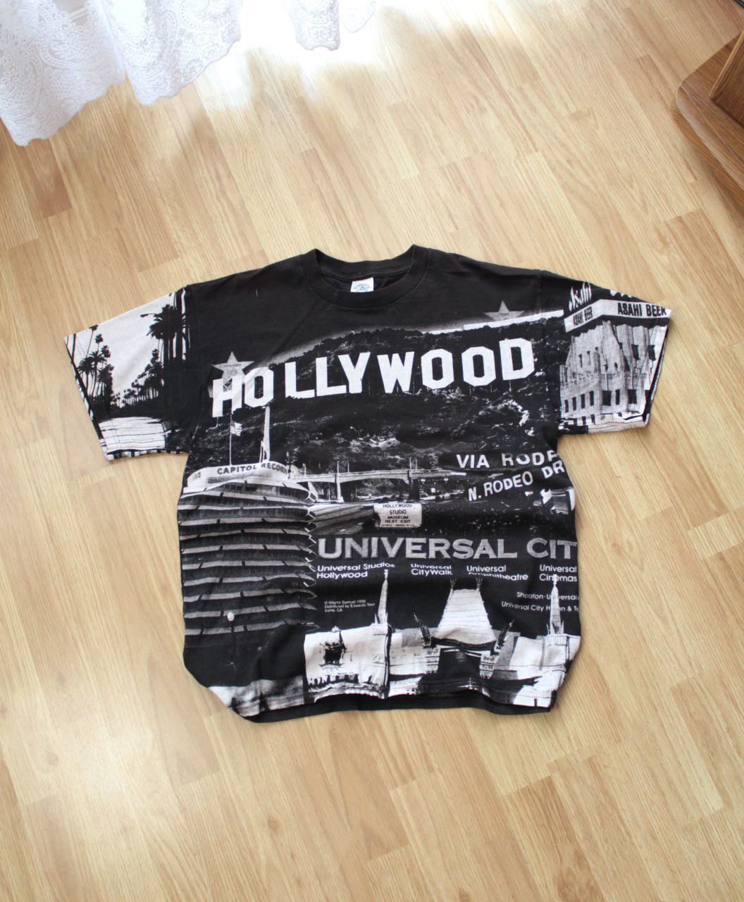 Other 🔥 VINTAGE 1996 WAYNE SAMUEL HOLLYWOOD ALL OVER PRINT T SHIRT Size US L / EU 52-54 / 3 - 1 Thumbnail