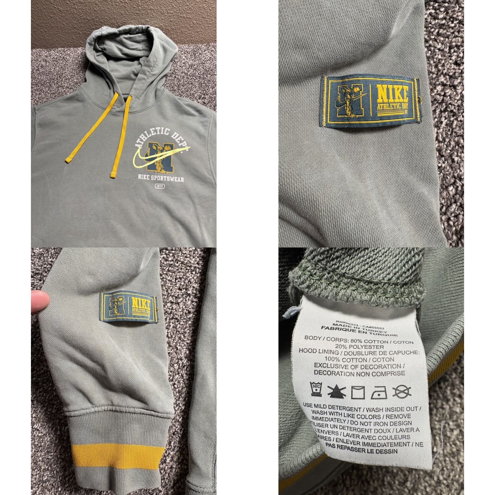 Nike Nike Hoodie Mens Medium Sportswear Athletic Dept 1972 Sweatshirt DC3546 - Sleeve Length Long Size US M / EU 48-50 / 2 - 8 Thumbnail
