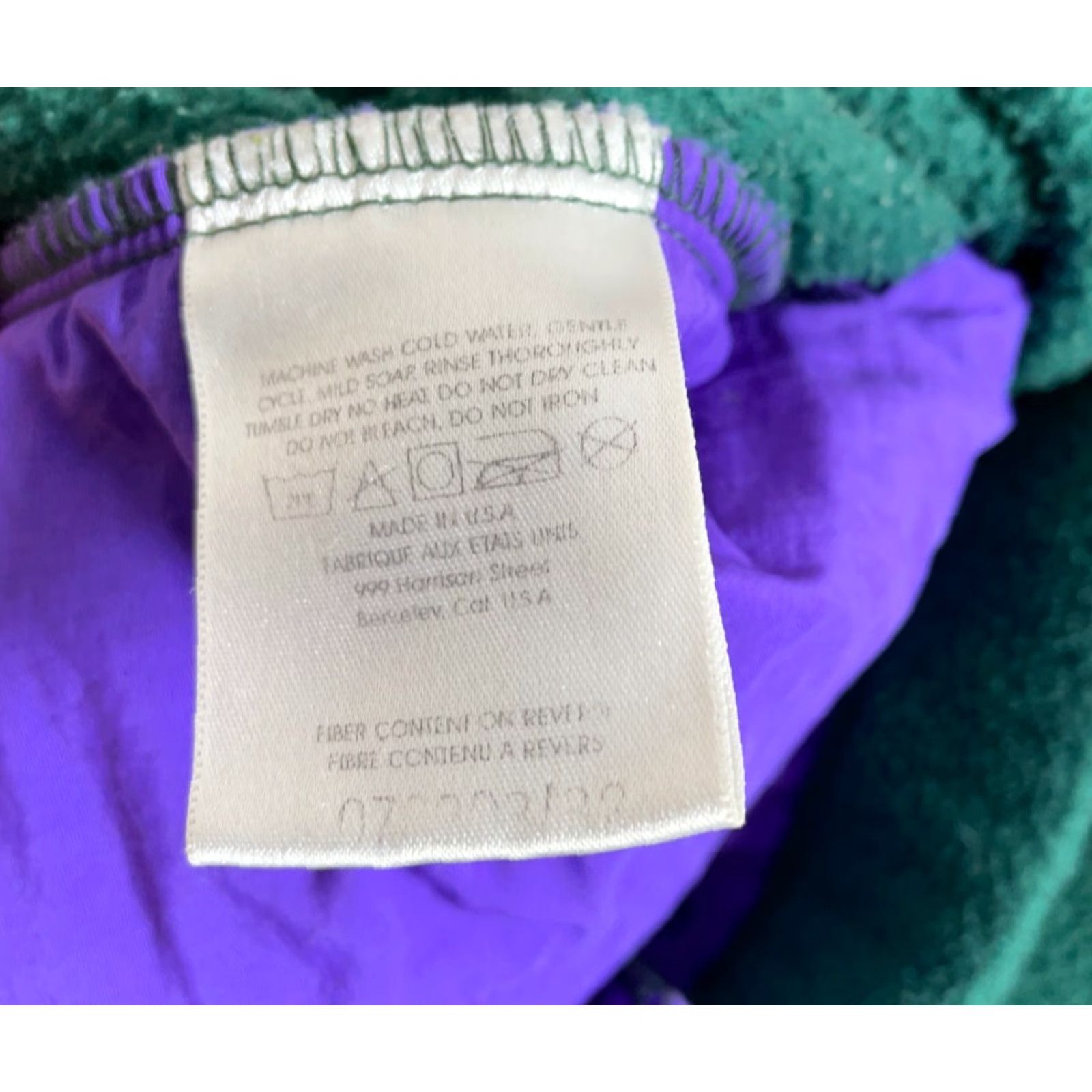 The North Face VINTAGE The North Face Jacket Green Purple 90s Zip Up Fleece Mens Large USA Made Retro Size US L / EU 52-54 / 3 - 4 Thumbnail