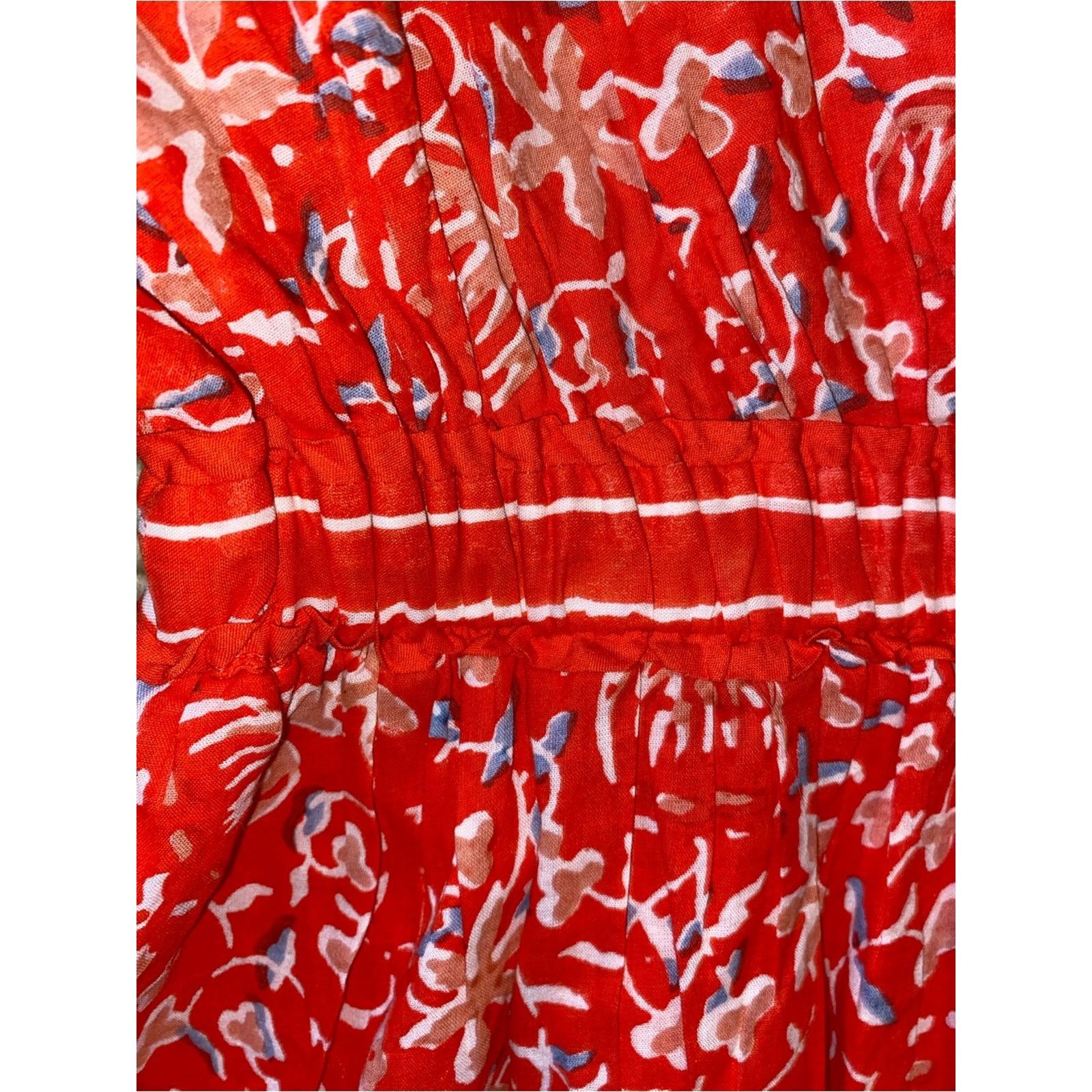 Cleobella New $218 Cleobella Blair RWB Boho Block Print Dress L Size L / US 10 / IT 46 - 10 Thumbnail