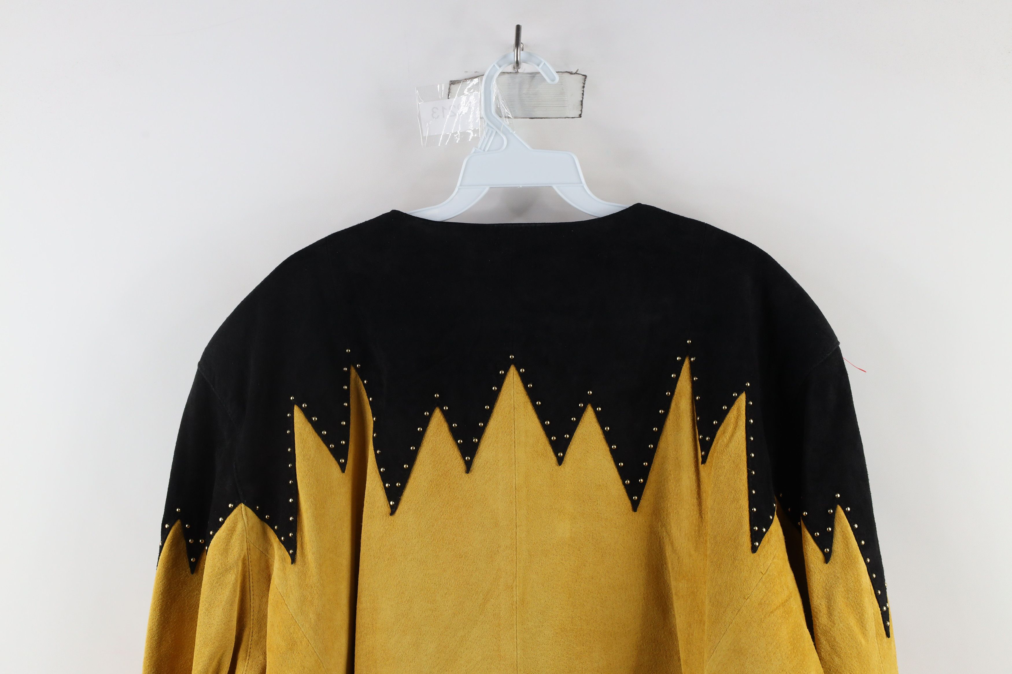 Vintage Vintage 90s Rockabilly Suede Leather Western Jacket Yellow Size L / US 10 / IT 46 - 13 Thumbnail