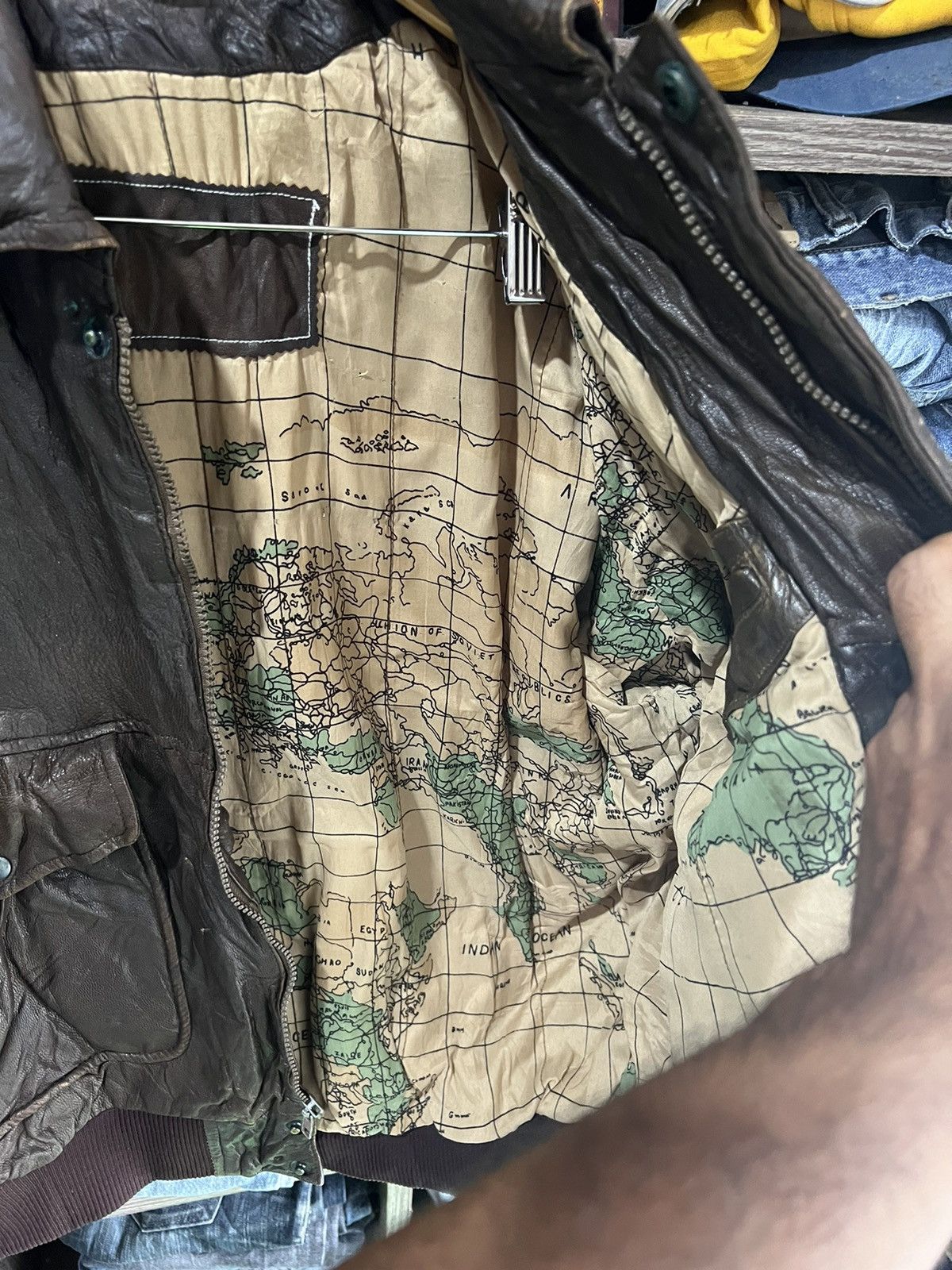 Genuine Leather 🔥Vintage Unknown Brand Real Leather Jacket Size US XL / EU 56 / 4 - 13 Thumbnail