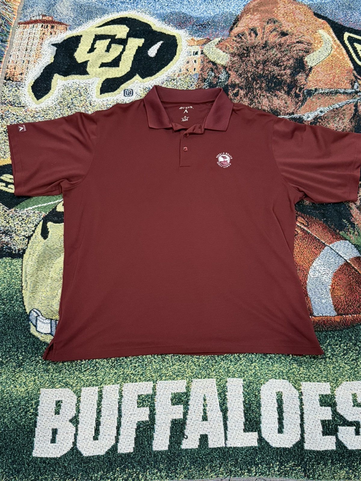 Antigua Pebble Beach burgundy golf polo Size US XL / EU 56 / 4 - 1 Thumbnail