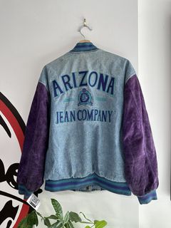 Vintage 90s Purple Arizona Jean Company XL Mens Varsity Bomber Jacket