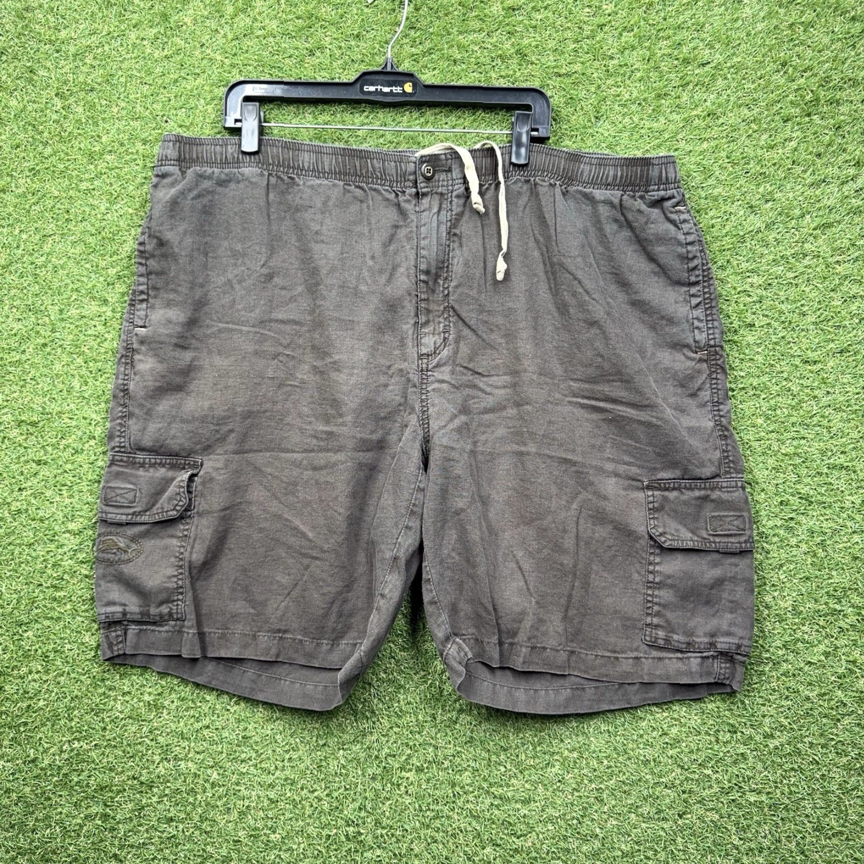 Tommy Bahama Tommy Bahama Linen Shorts Mens 2XL Cargo Breathable Khaki Relaxed Size US 39 - 2 Thumbnail