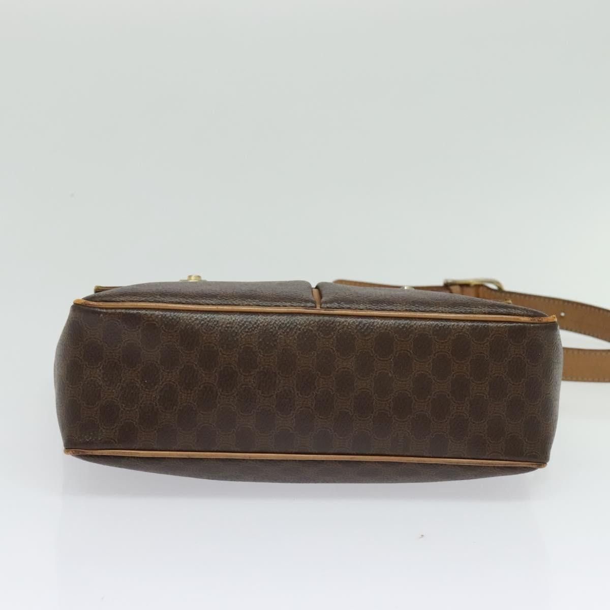 Celine CELINE Macadam Canvas Shoulder Bag Pvc Leather Brown Gold Size ONE SIZE - 9 Thumbnail