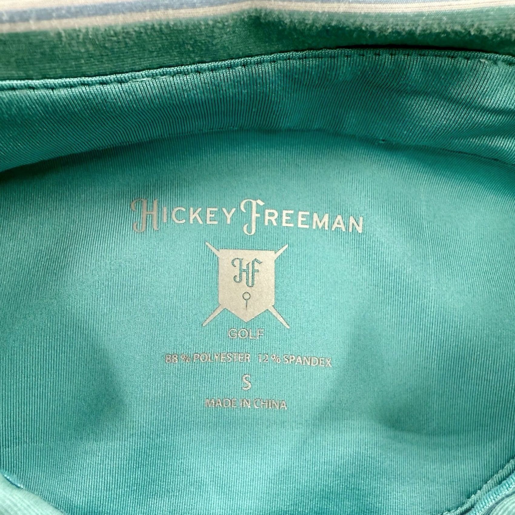 Vintage Hickey Freeman Polo Shirt Men Small Striped Polyester Golf Performance Size US S / EU 44-46 / 1 - 4 Thumbnail